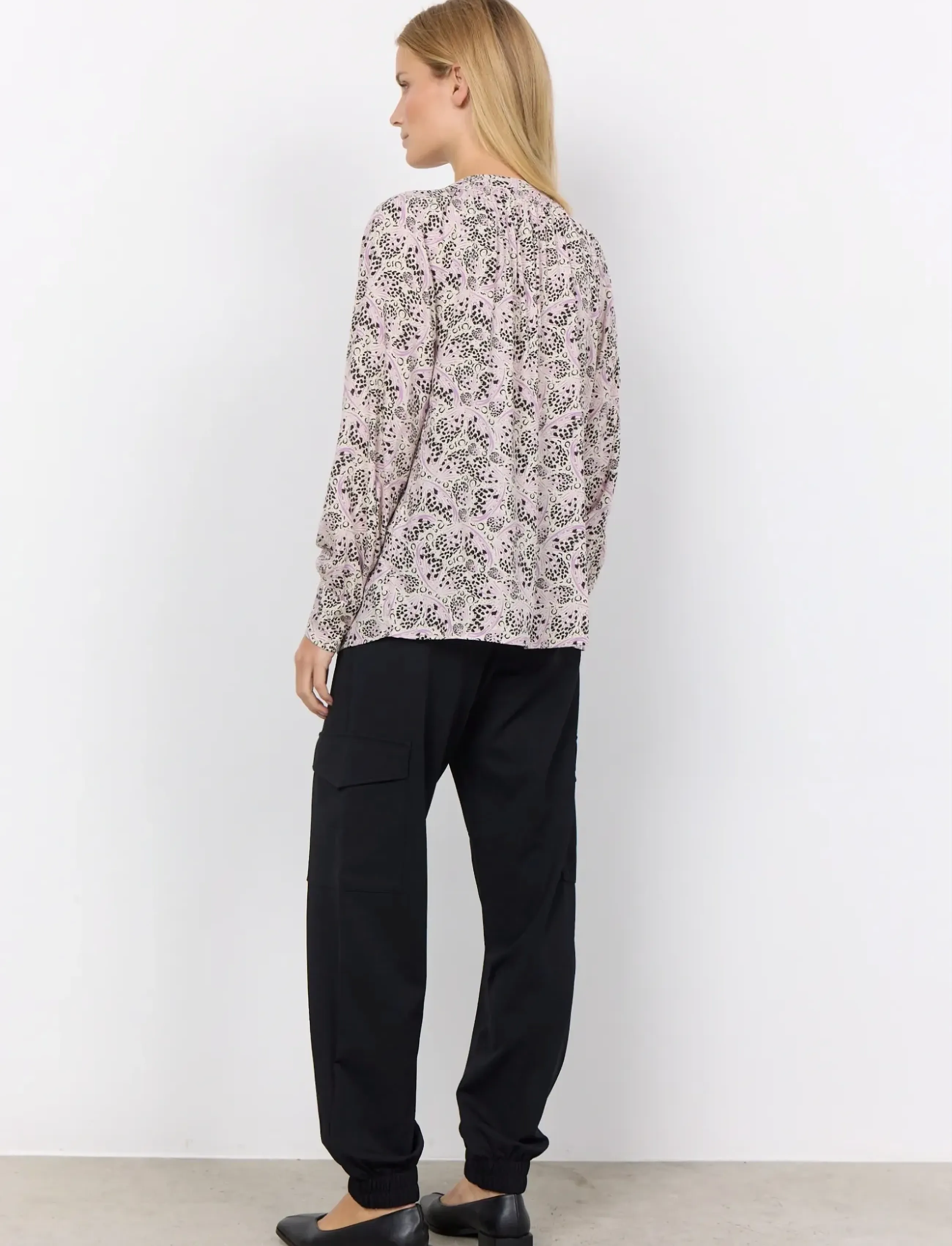 Soyaconcept - SC-AGNES - langærmede bluser - lilac breeze combi - 3