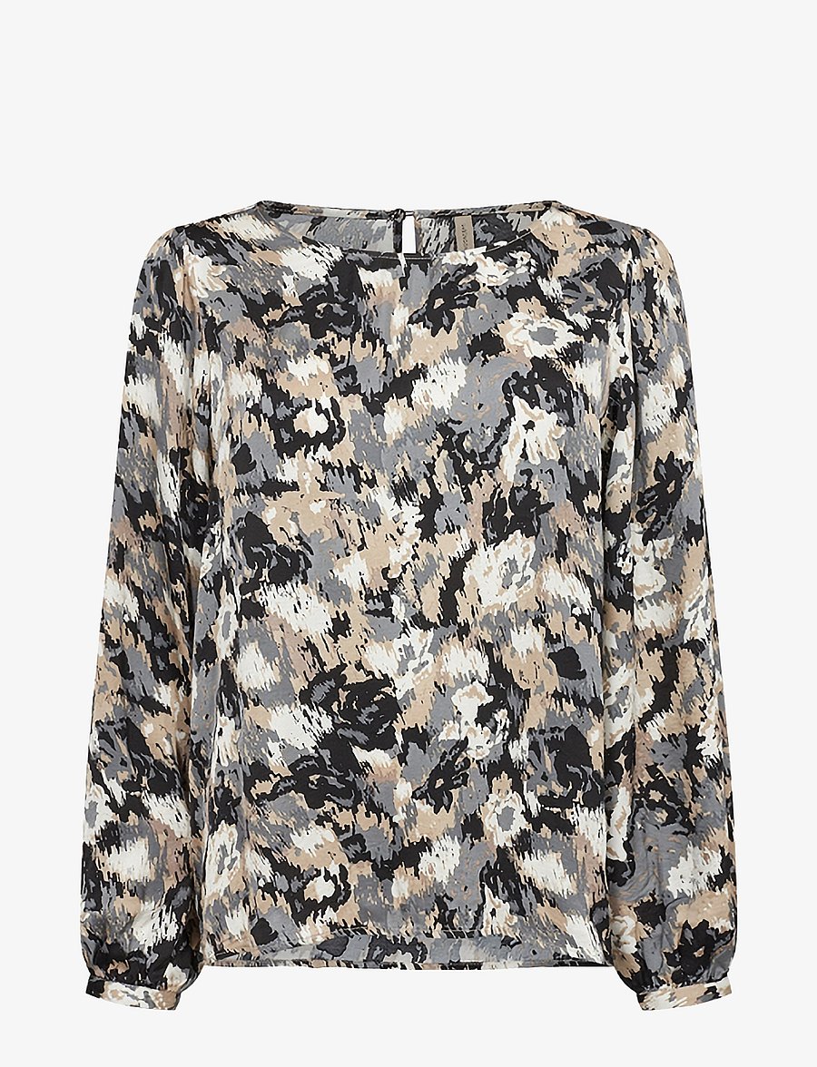 Soyaconcept - SC-ADELA - pikkade varrukatega pluusid - black combi - 0