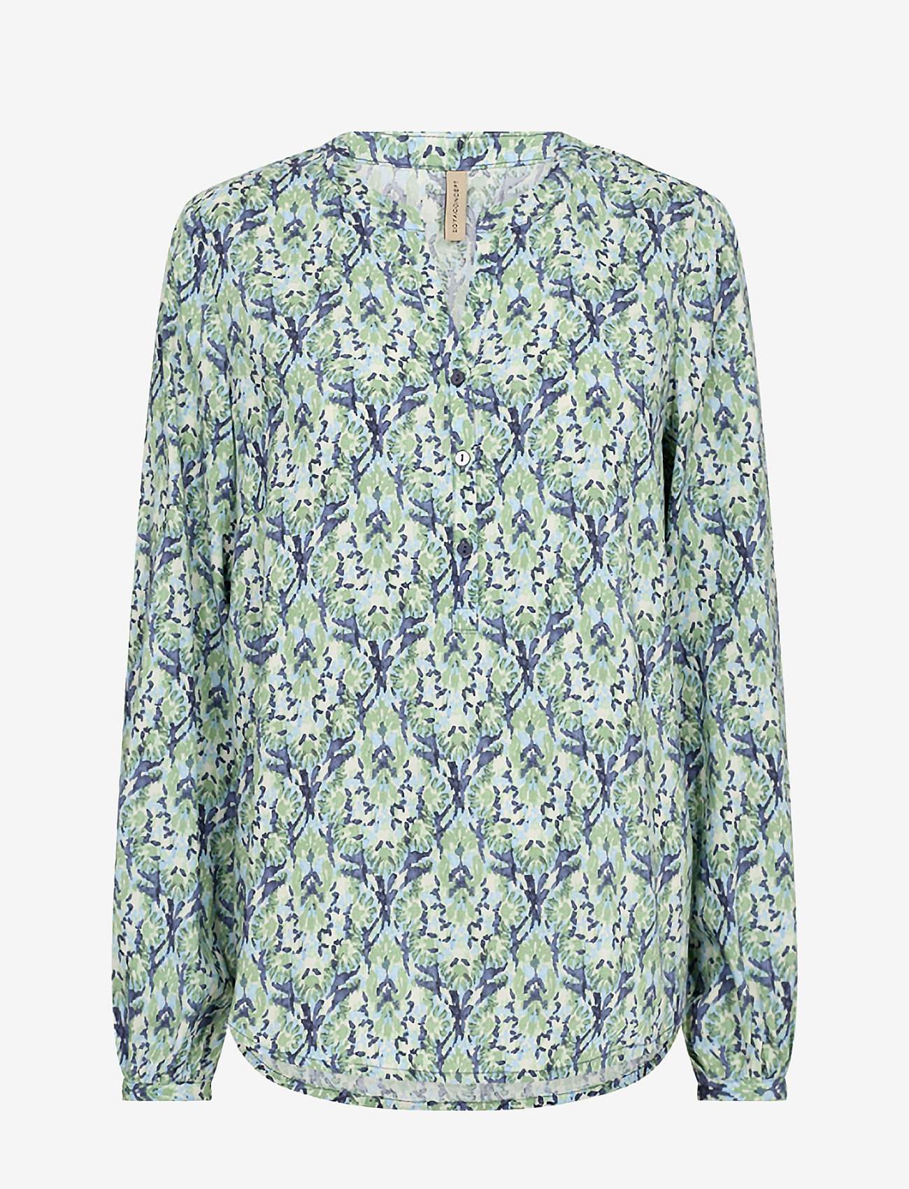 Soyaconcept - SC-DORTE - langärmlige blusen - c crystal blue combi - 0