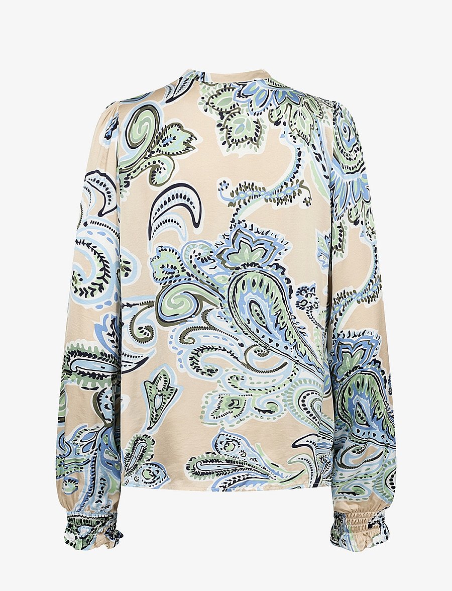 Soyaconcept - SC-DORINA - langærmede bluser - c crystal blue combi - 2