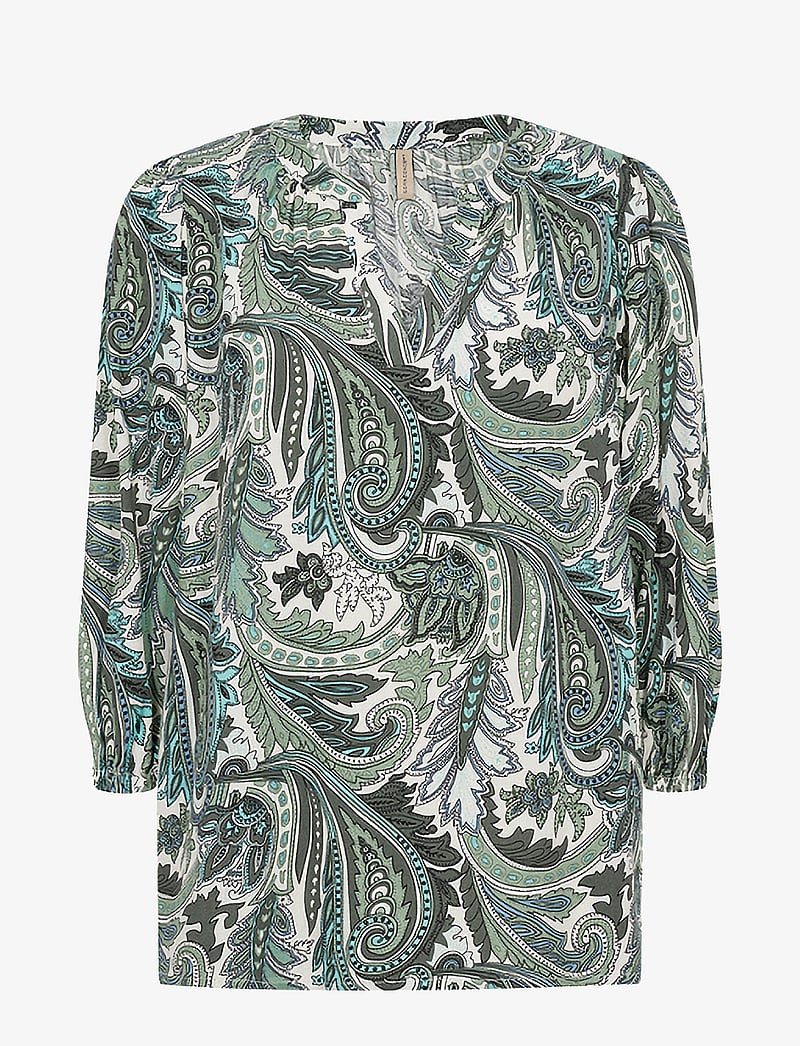 Soyaconcept - SC-DONIA - langærmede bluser - c green combi - 1