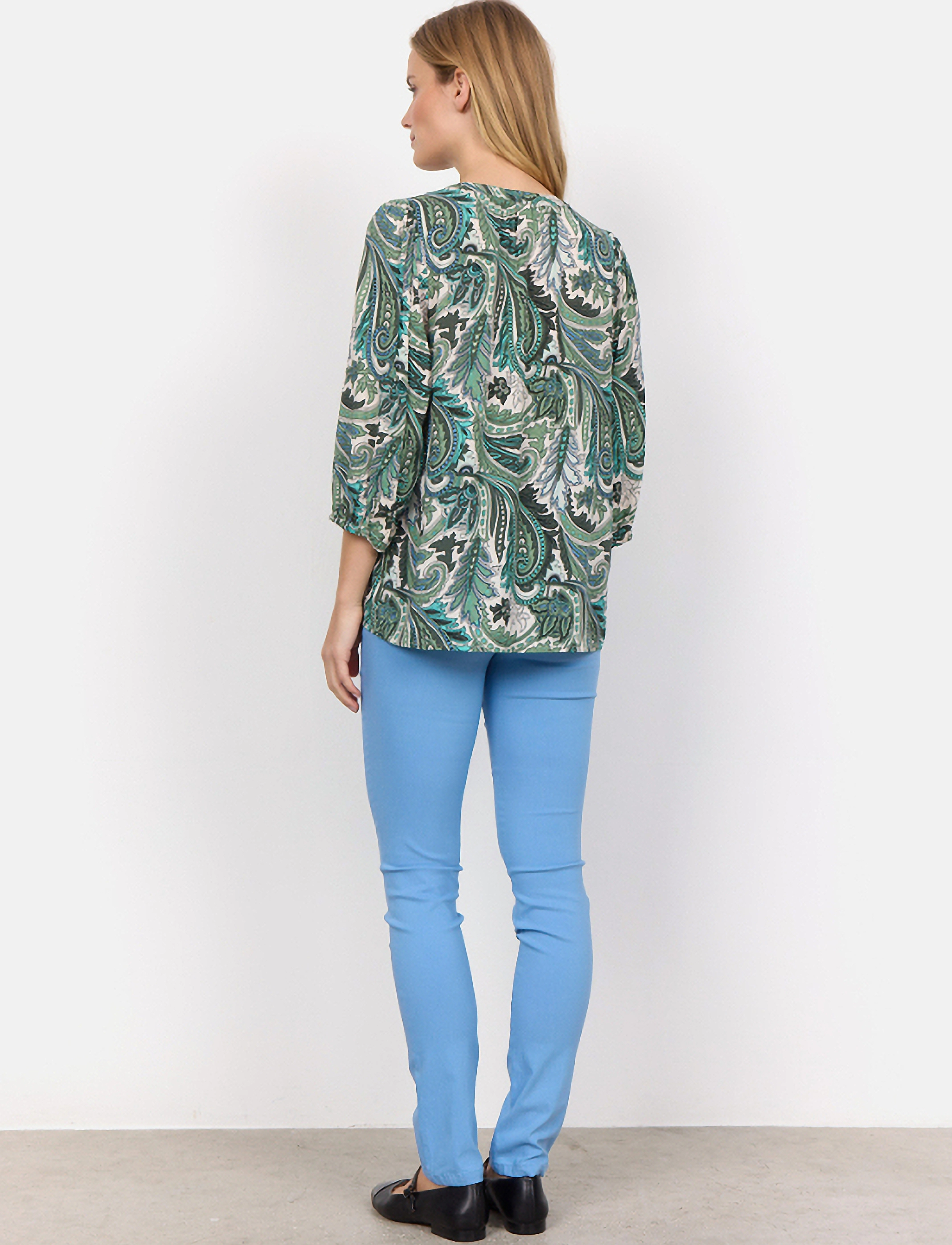 Soyaconcept - SC-DONIA - langärmlige blusen - c green combi - 3