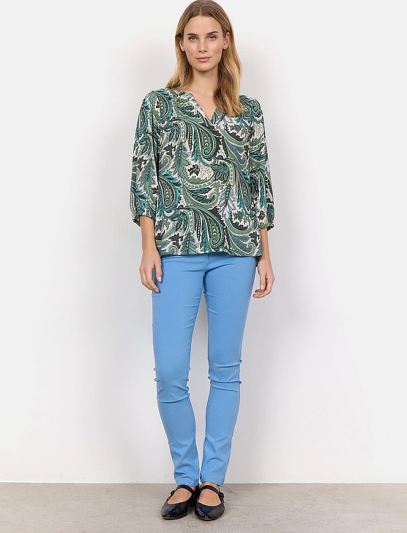 Soyaconcept - SC-DONIA - langærmede bluser - c green combi - 4