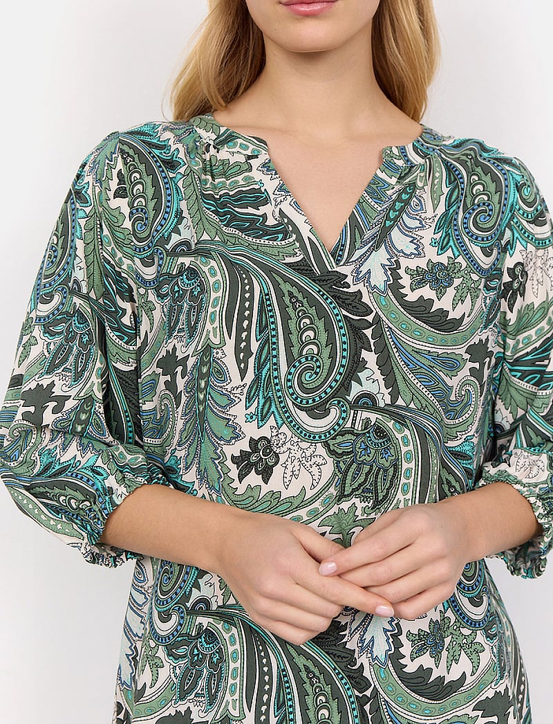 Soyaconcept - SC-DONIA - langærmede bluser - c green combi - 5