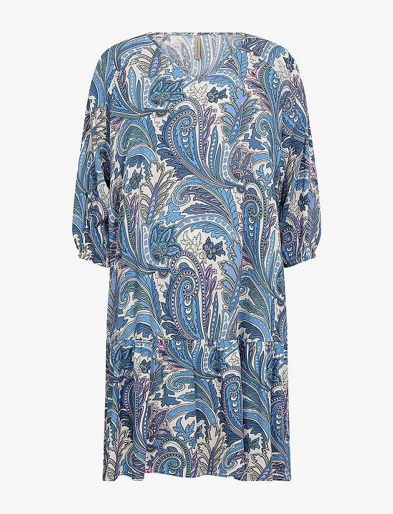 Soyaconcept - SC-DONIA - midi kjoler - c crystal blue combi - 1