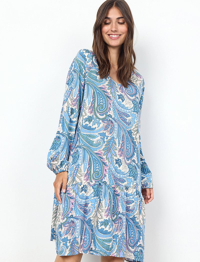 Soyaconcept - SC-DONIA - midi kjoler - c crystal blue combi - 0
