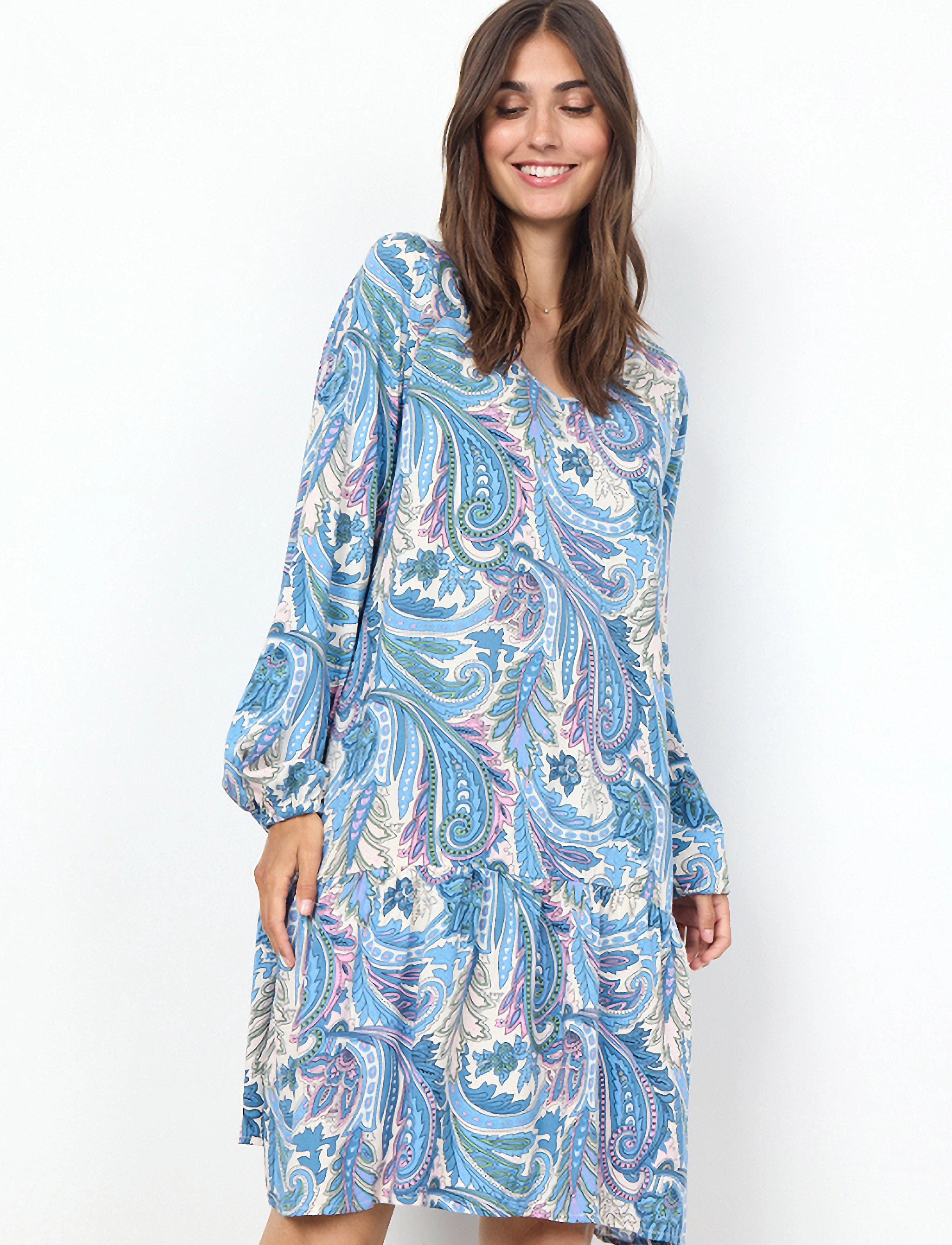 Soyaconcept SC-DONIA - Midi-jurken - C CRYSTAL BLUE COMBI / blue