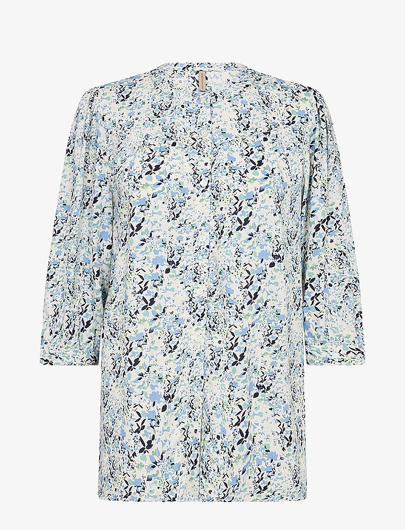 Soyaconcept - SC-DENIZ - langærmede bluser - c crystal blue combi - 1