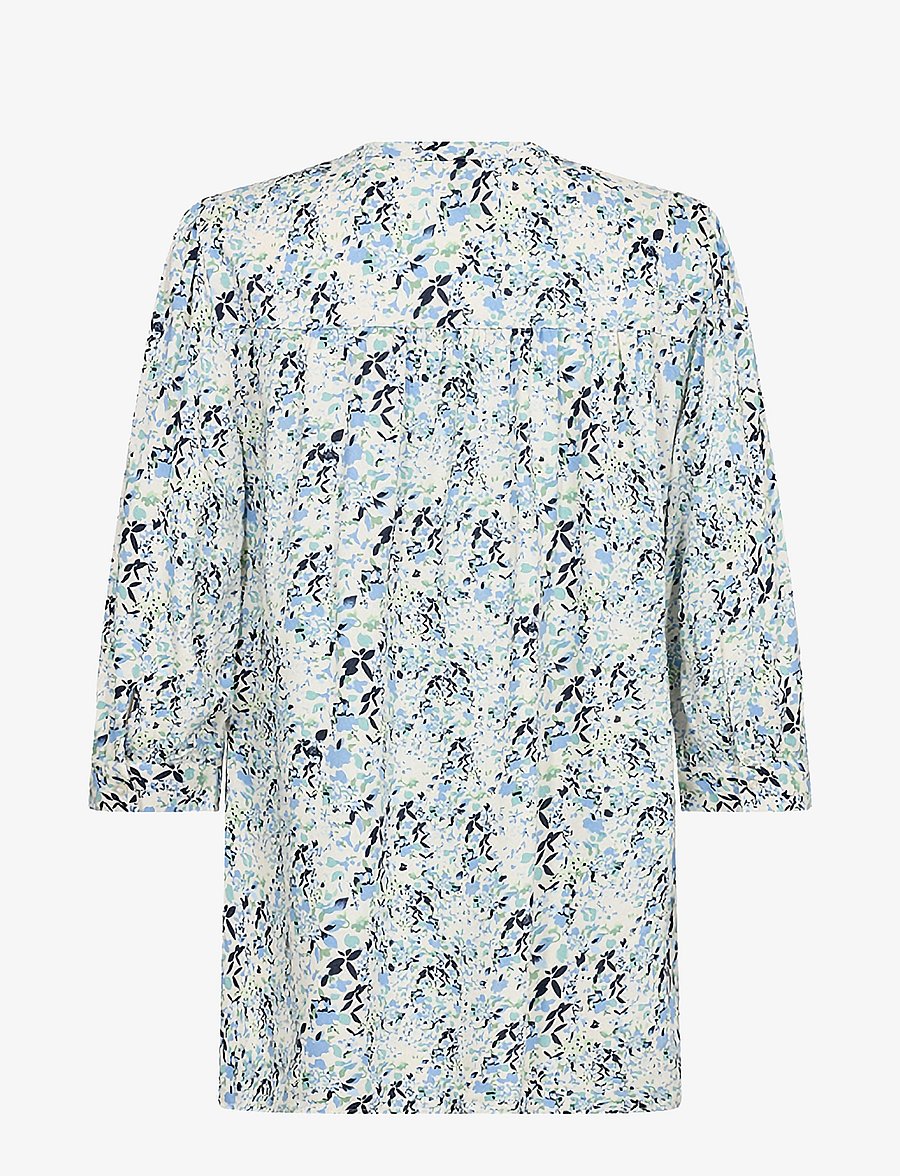Soyaconcept - SC-DENIZ - langermede bluser - c crystal blue combi - 2