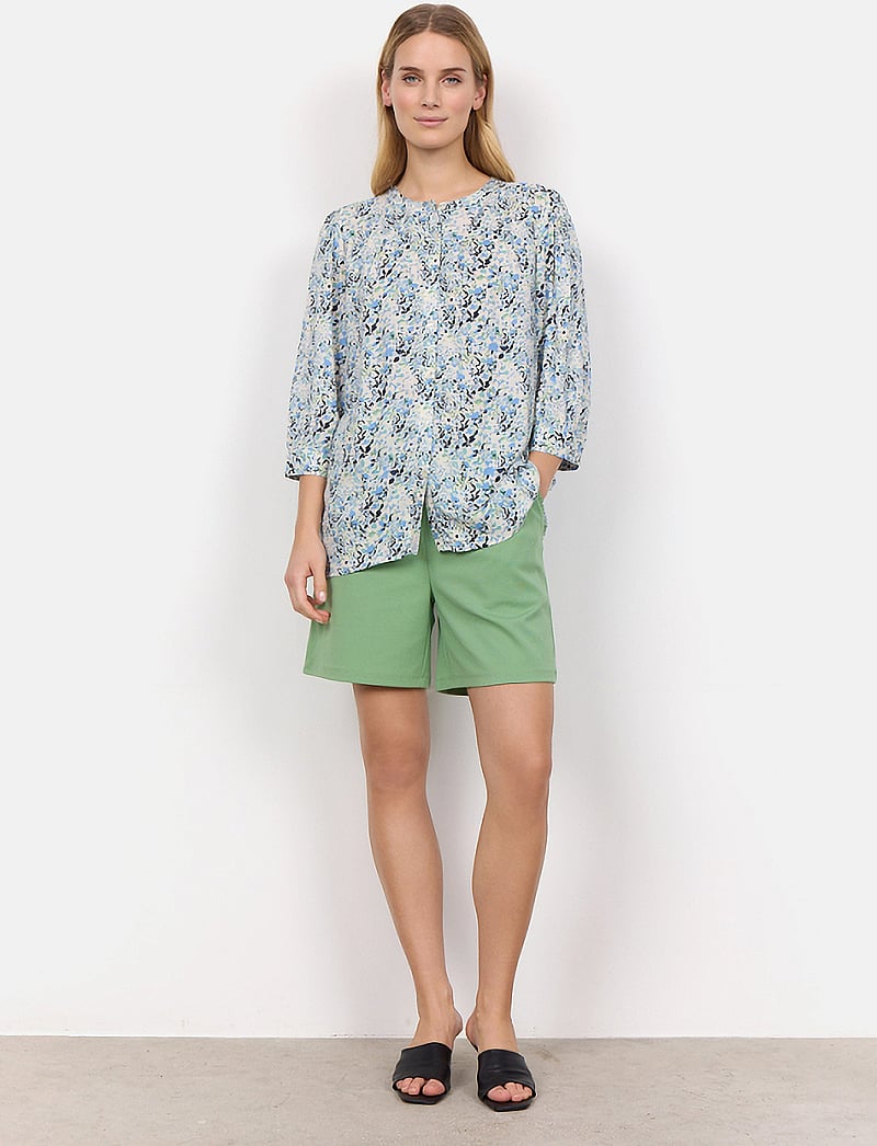 Soyaconcept - SC-DENIZ - langærmede bluser - c crystal blue combi - 3