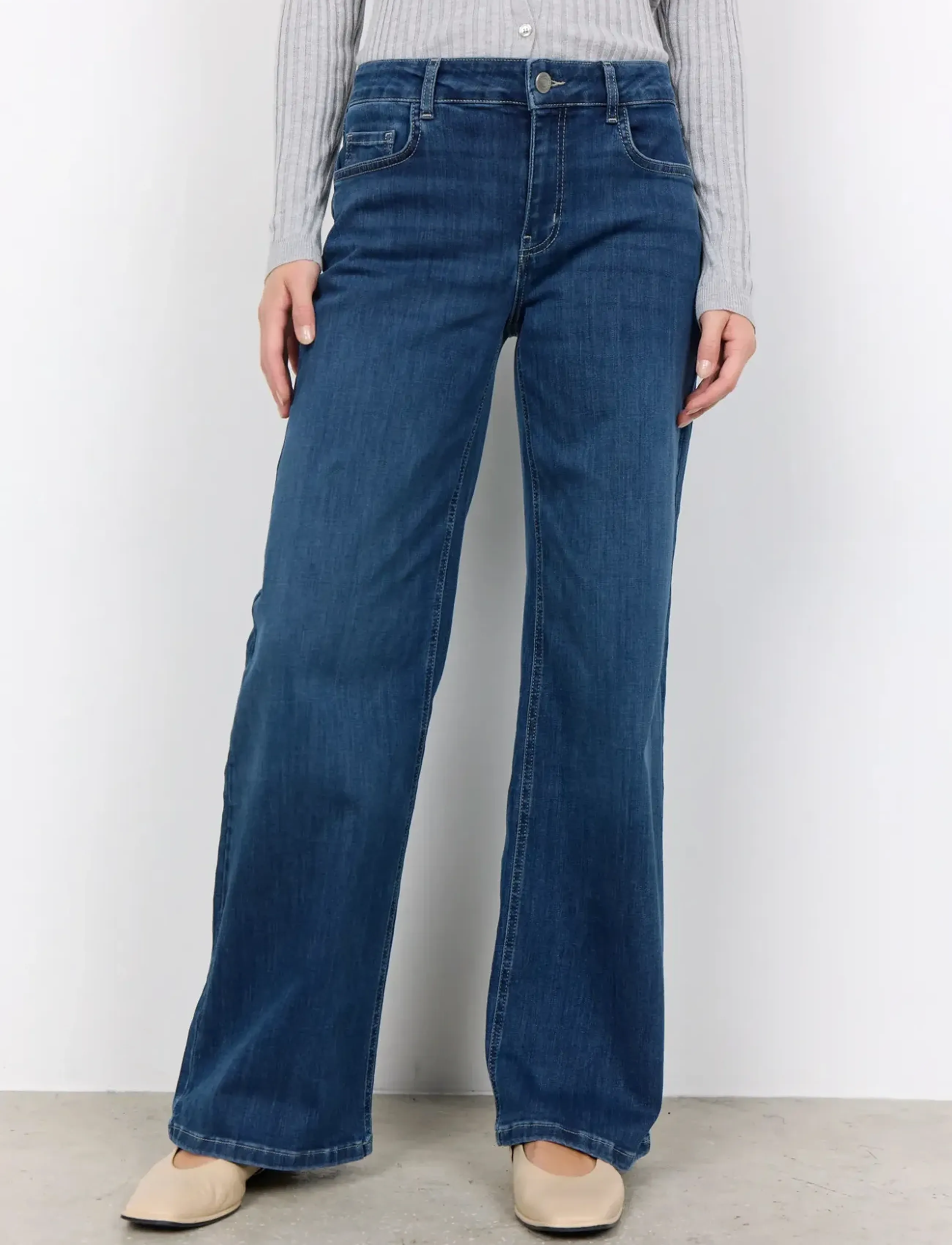 Soyaconcept - SC-KIMBERLY - hosen mit weitem bein - 2494 dark blue denim - 4