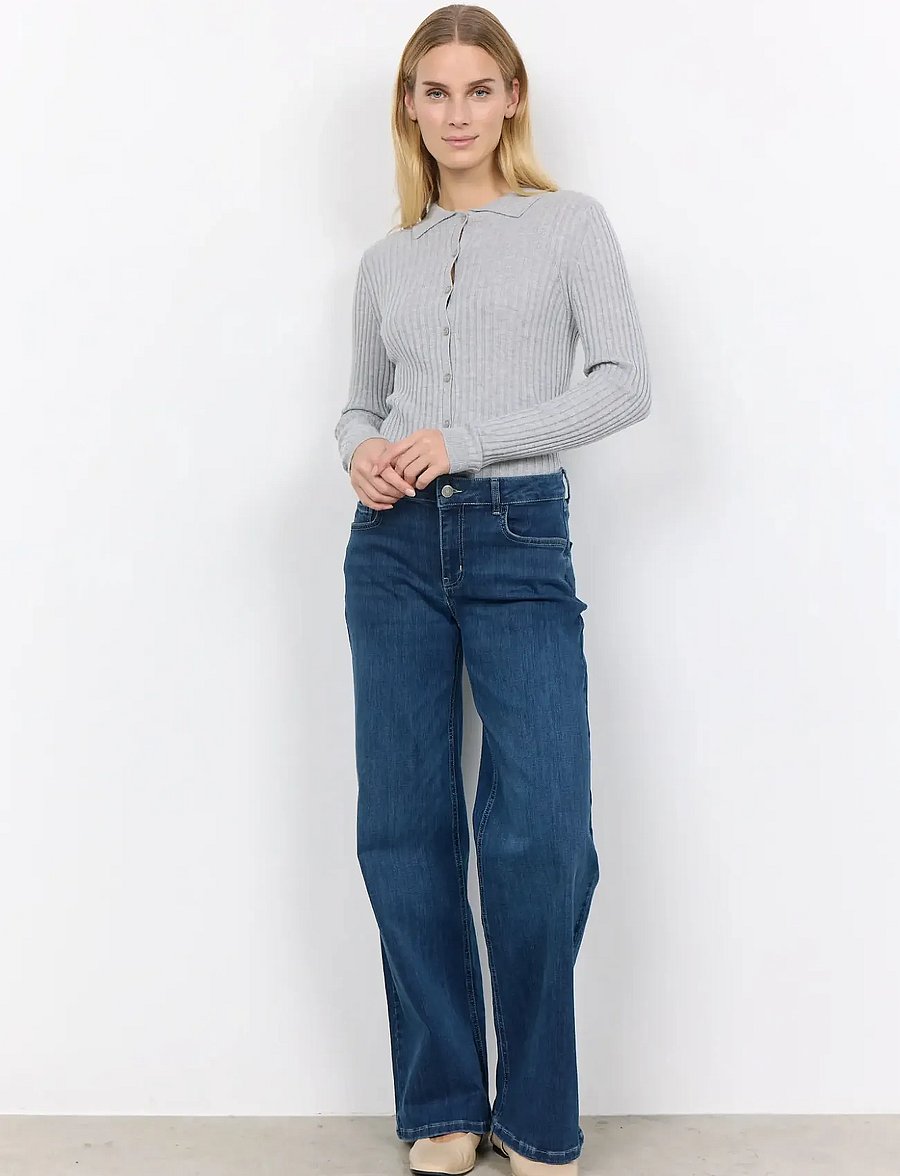 Soyaconcept - SC-KIMBERLY - hosen mit weitem bein - dark blue denim - 0