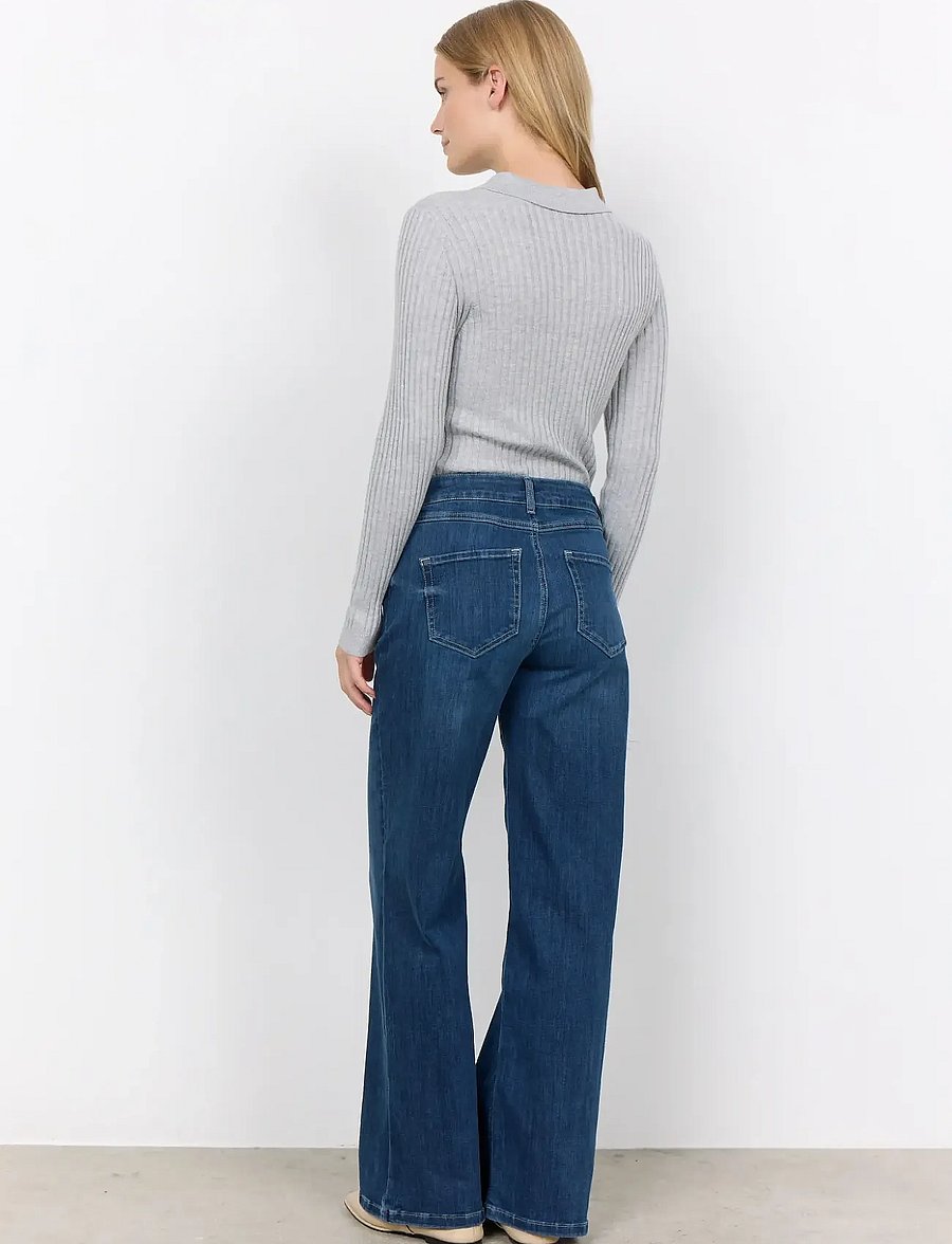Soyaconcept - SC-KIMBERLY - hosen mit weitem bein - dark blue denim - 3