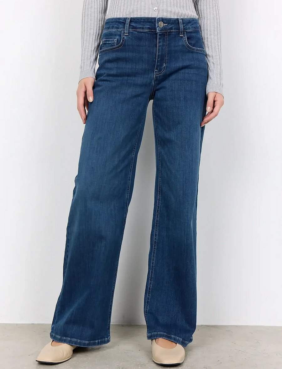 Soyaconcept - SC-KIMBERLY - hosen mit weitem bein - dark blue denim - 4