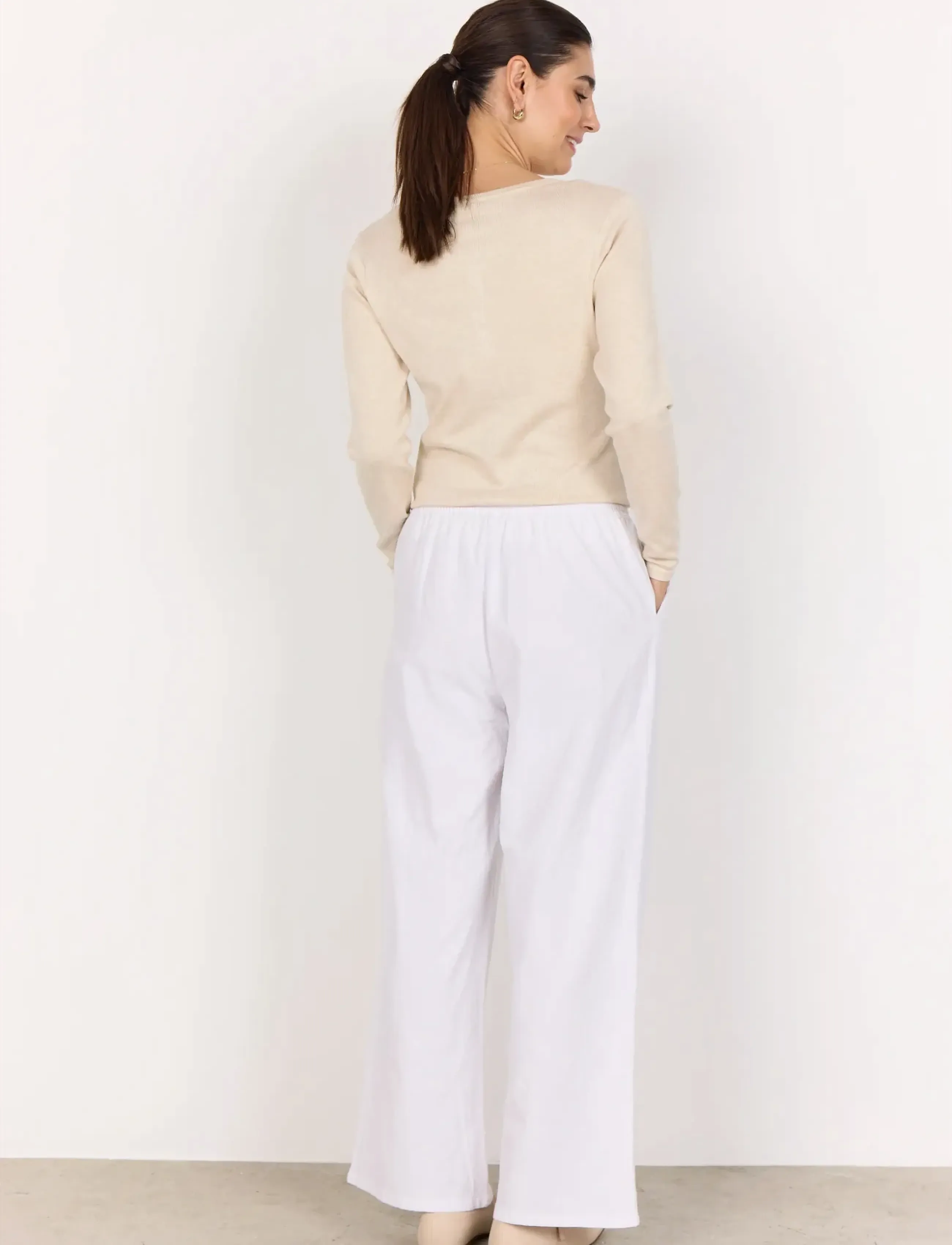 Soyaconcept - SC-CISSIE - laia säärega püksid - white - 3