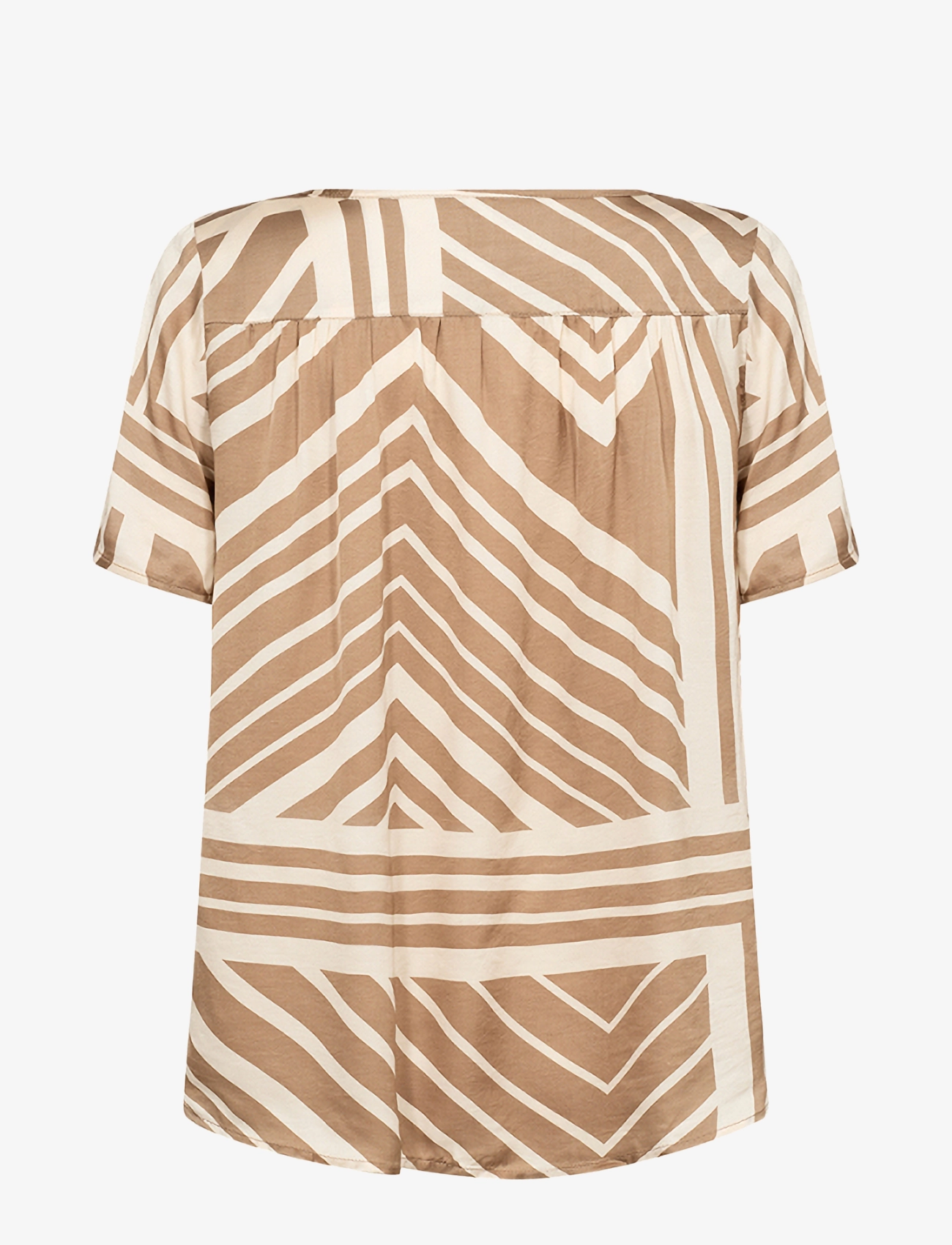 Soyaconcept - SC-FARO - short-sleeved blouses - desert brown combi - 1