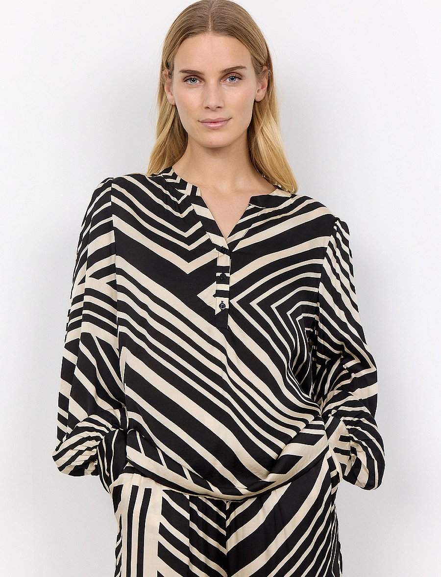 Soyaconcept - SC-FARO - blouses à manches longues - black combi - 0