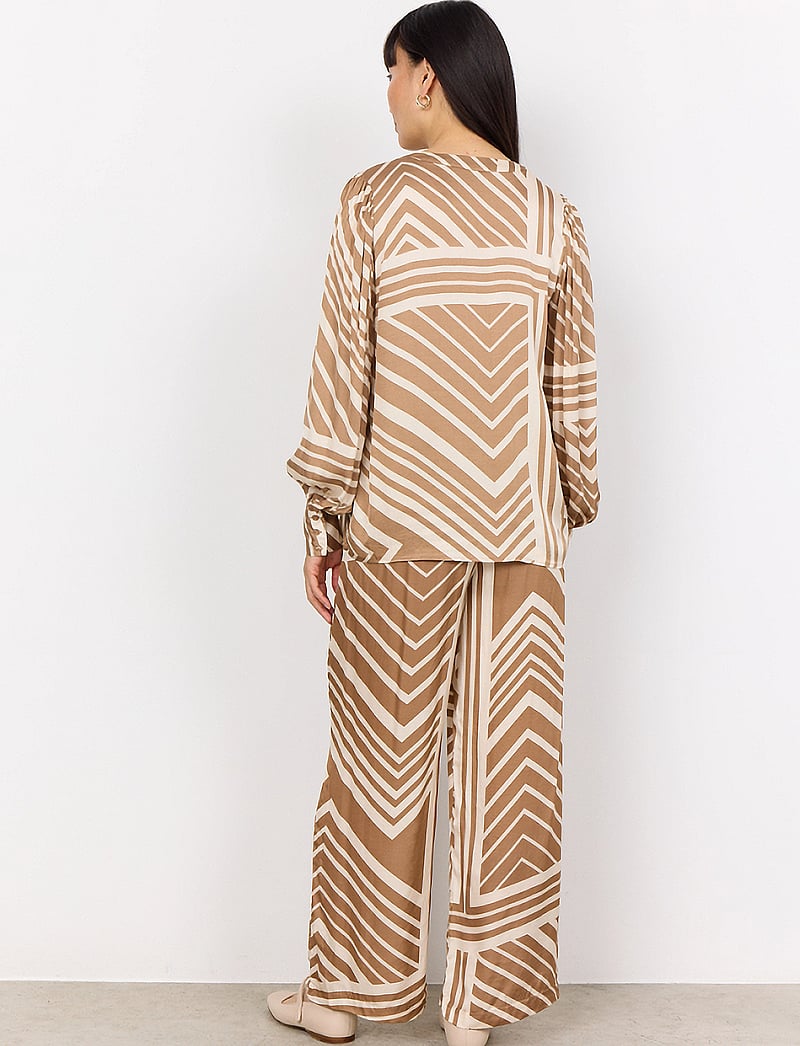 Soyaconcept - SC-FARO - long sleeved blouses - desert brown combi - 4