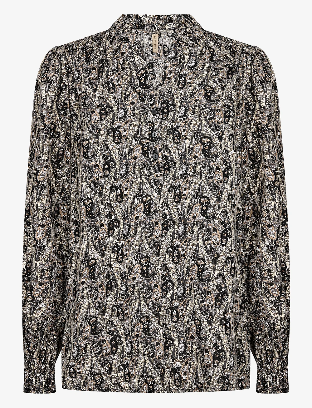Soyaconcept - SC-ILYA - långärmade blusar - black combi - 0