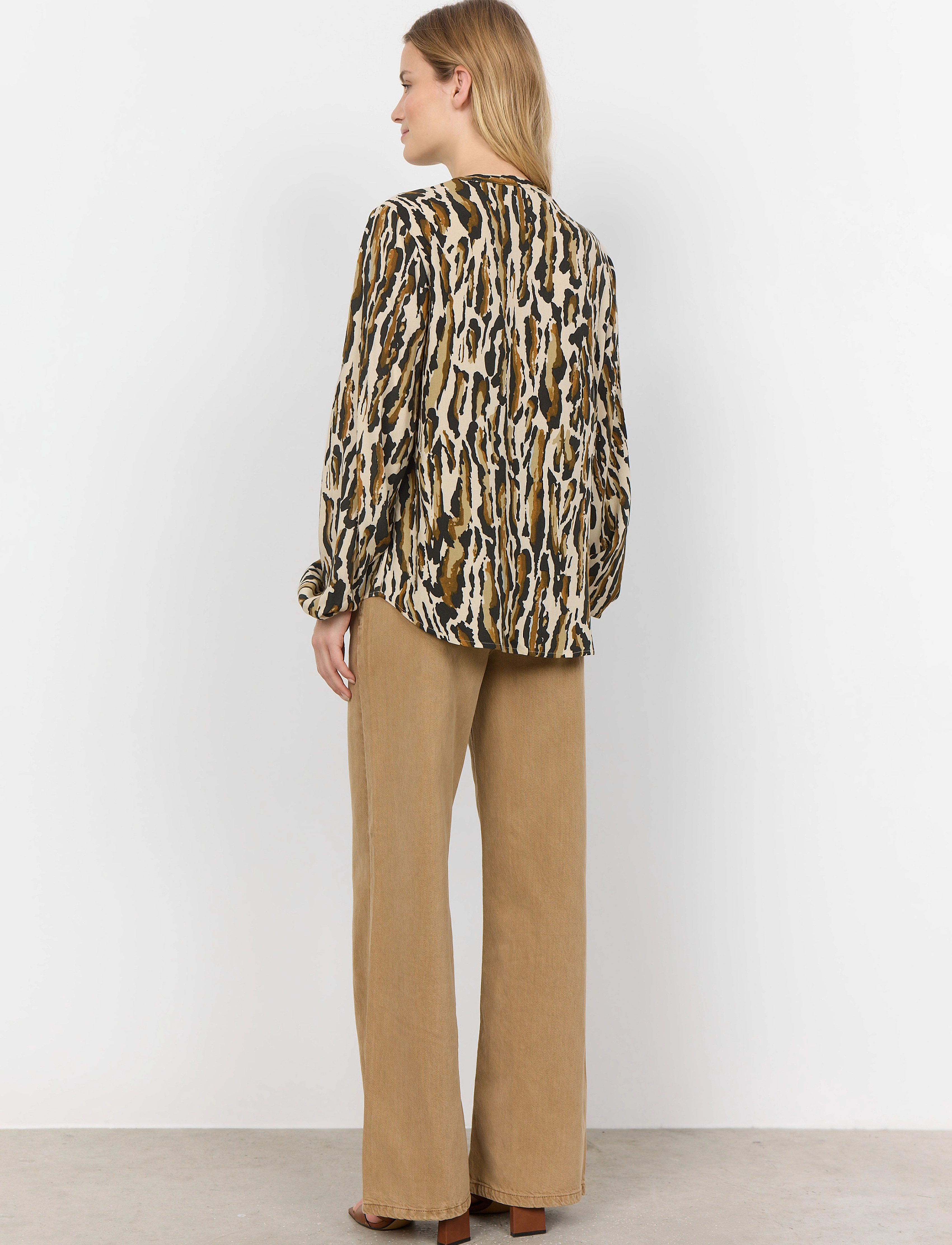 Soyaconcept - SC-IONA - langärmlige blusen - olive combi - 3