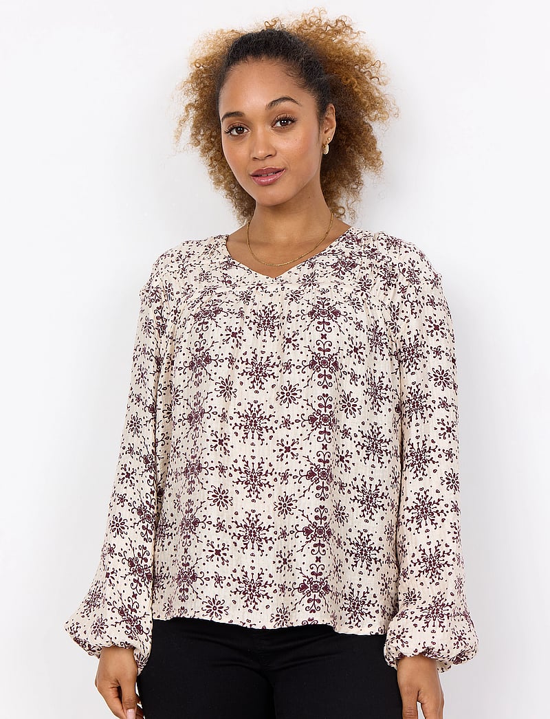 Soyaconcept - SC-IANE - långärmade blusar - wine combi - 0