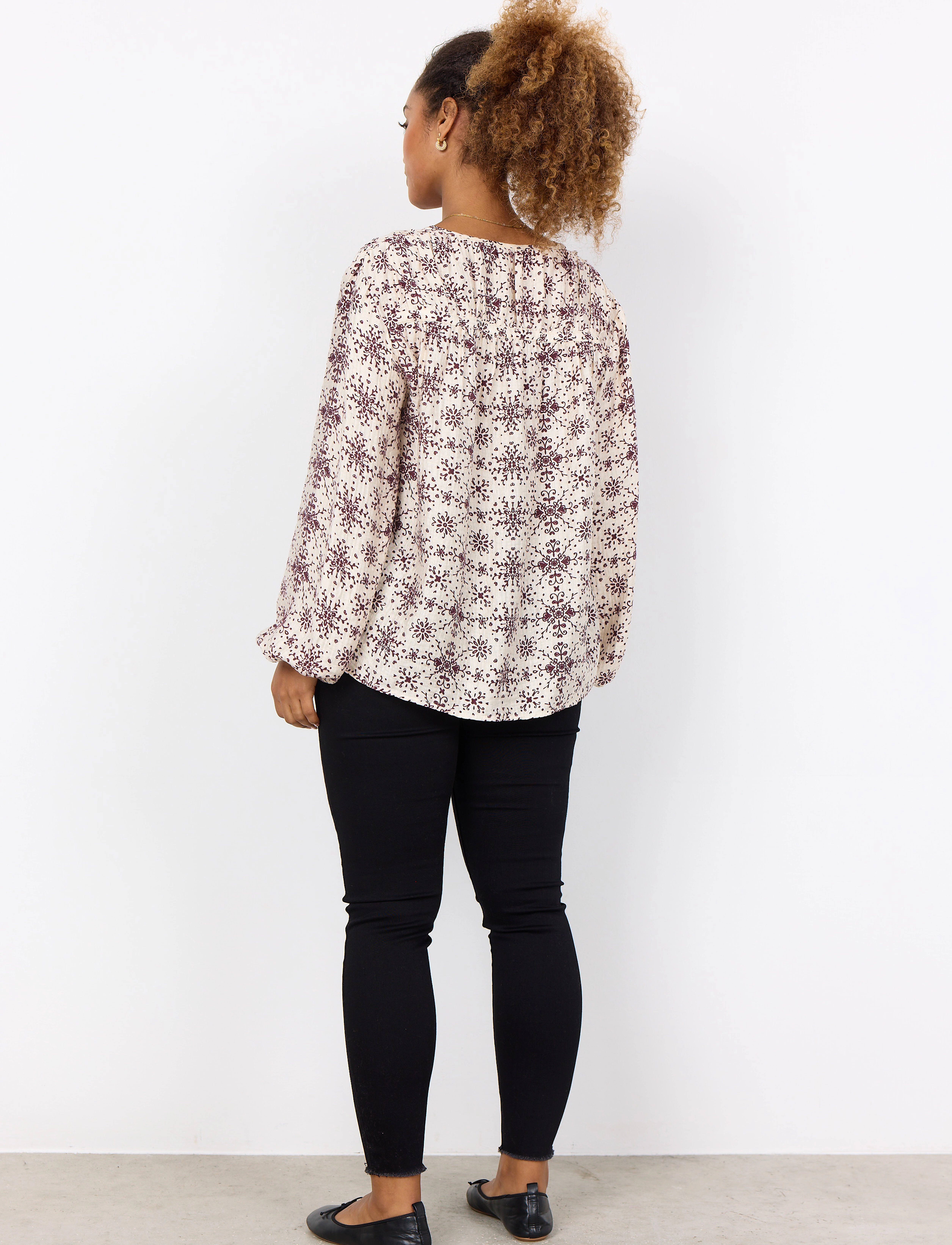 Soyaconcept - SC-IANE - langärmlige blusen - wine combi - 4