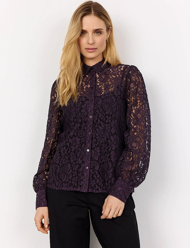 Soyaconcept - SC-NILLA - langärmlige hemden - 5120c plum perfect combi - 0