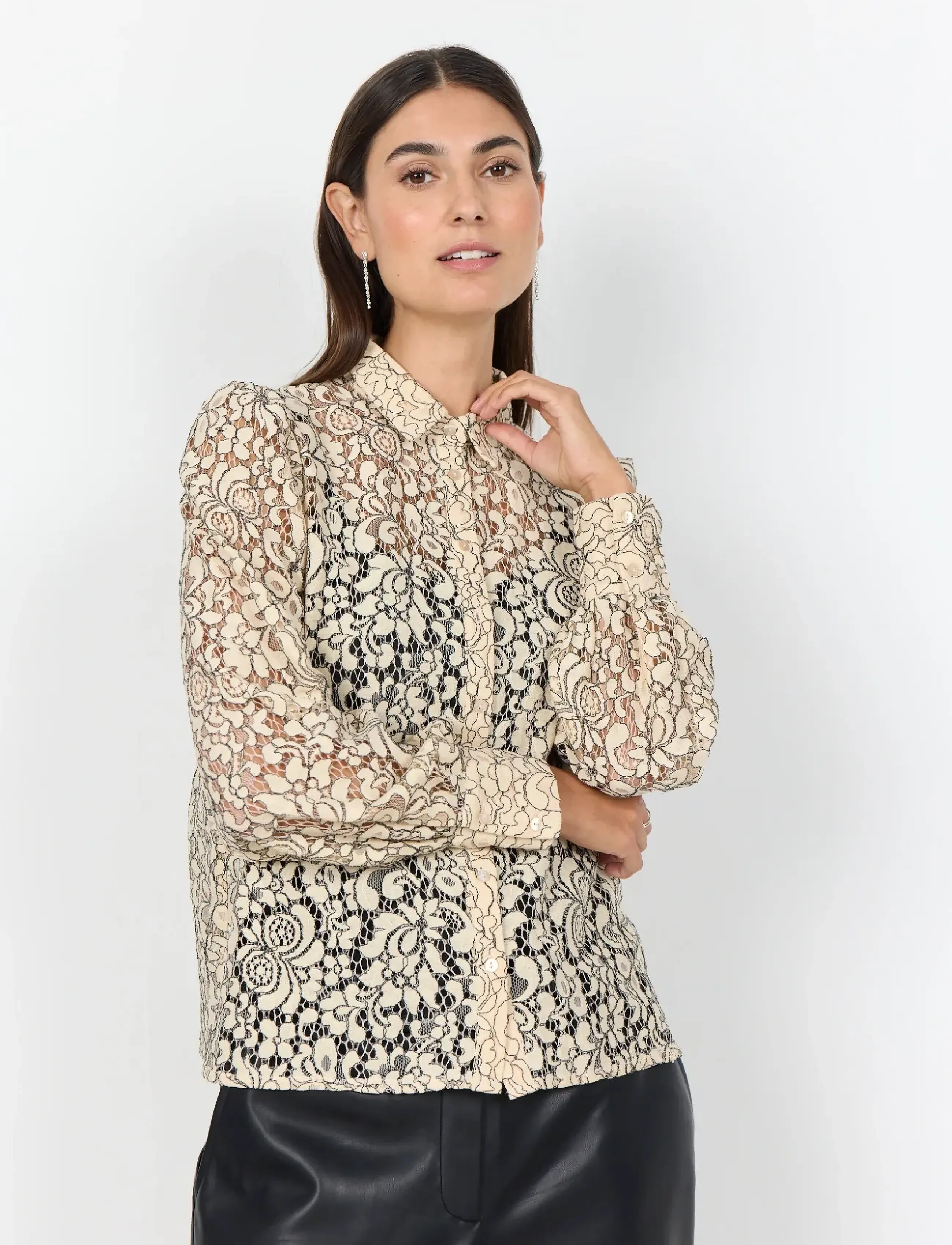 Soyaconcept SC-NILLA - Hemden - 8008 SAND COMBI / cream