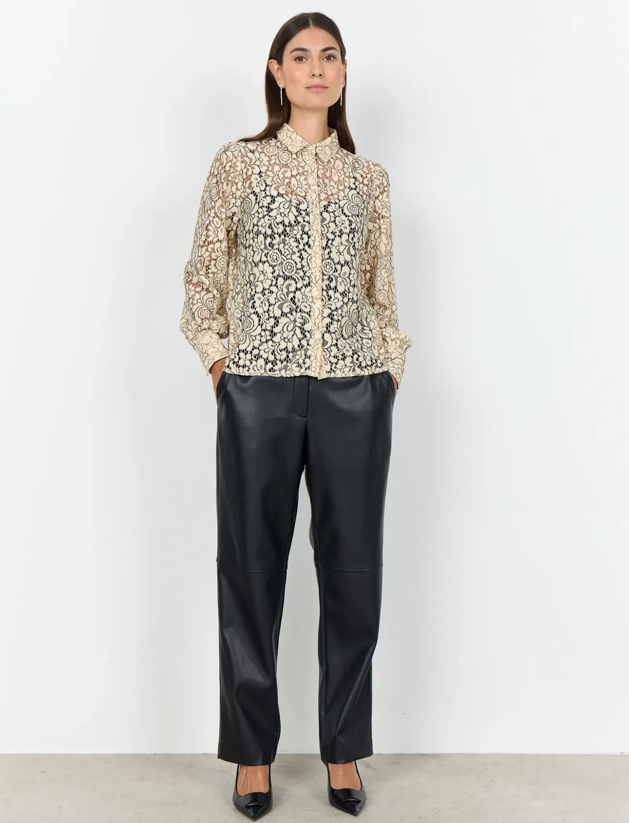 Soyaconcept - SC-NILLA - langärmlige hemden - 8008 sand combi - 4