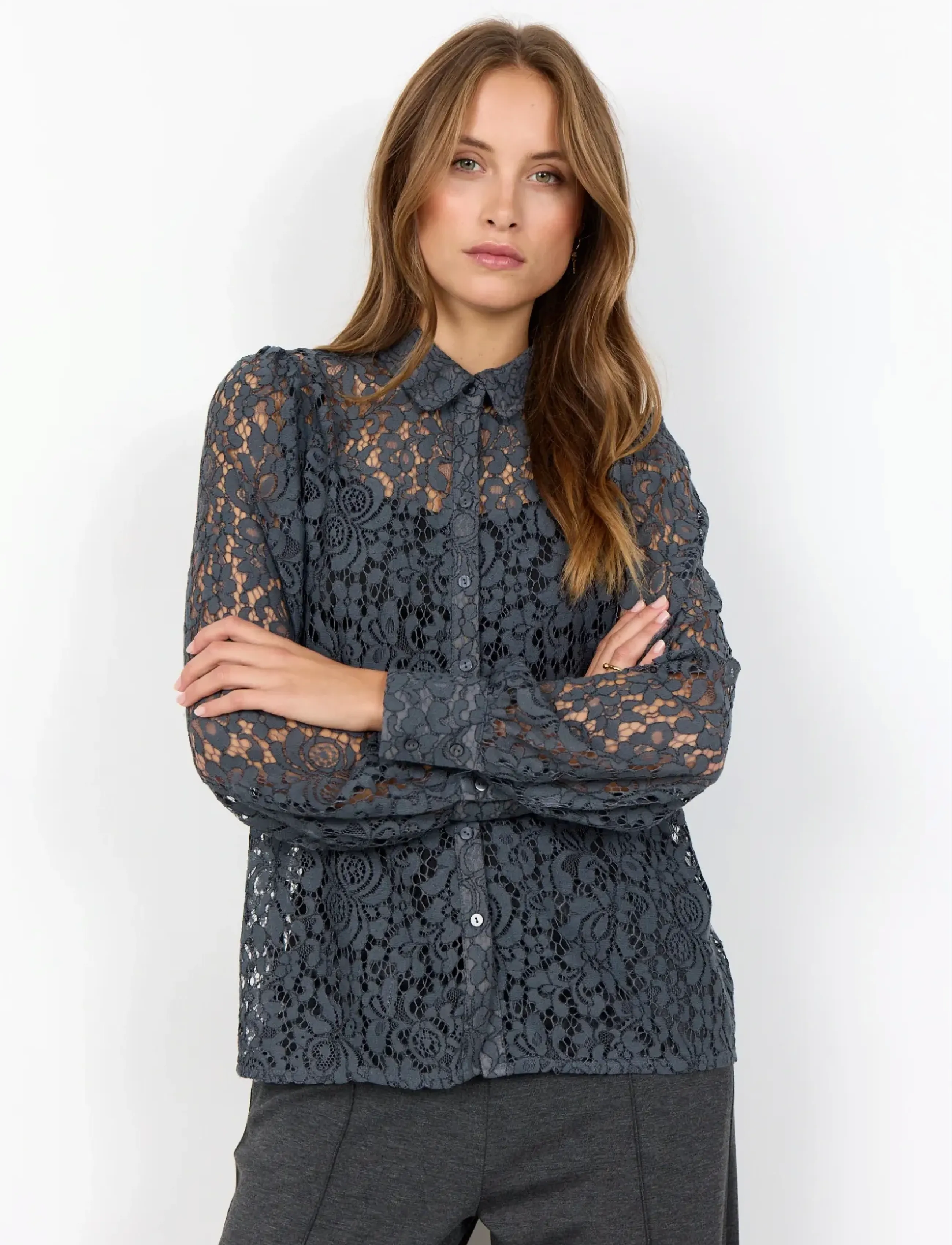 Soyaconcept SC-NILLA - Skjortor - 9700C IRON GREY / black