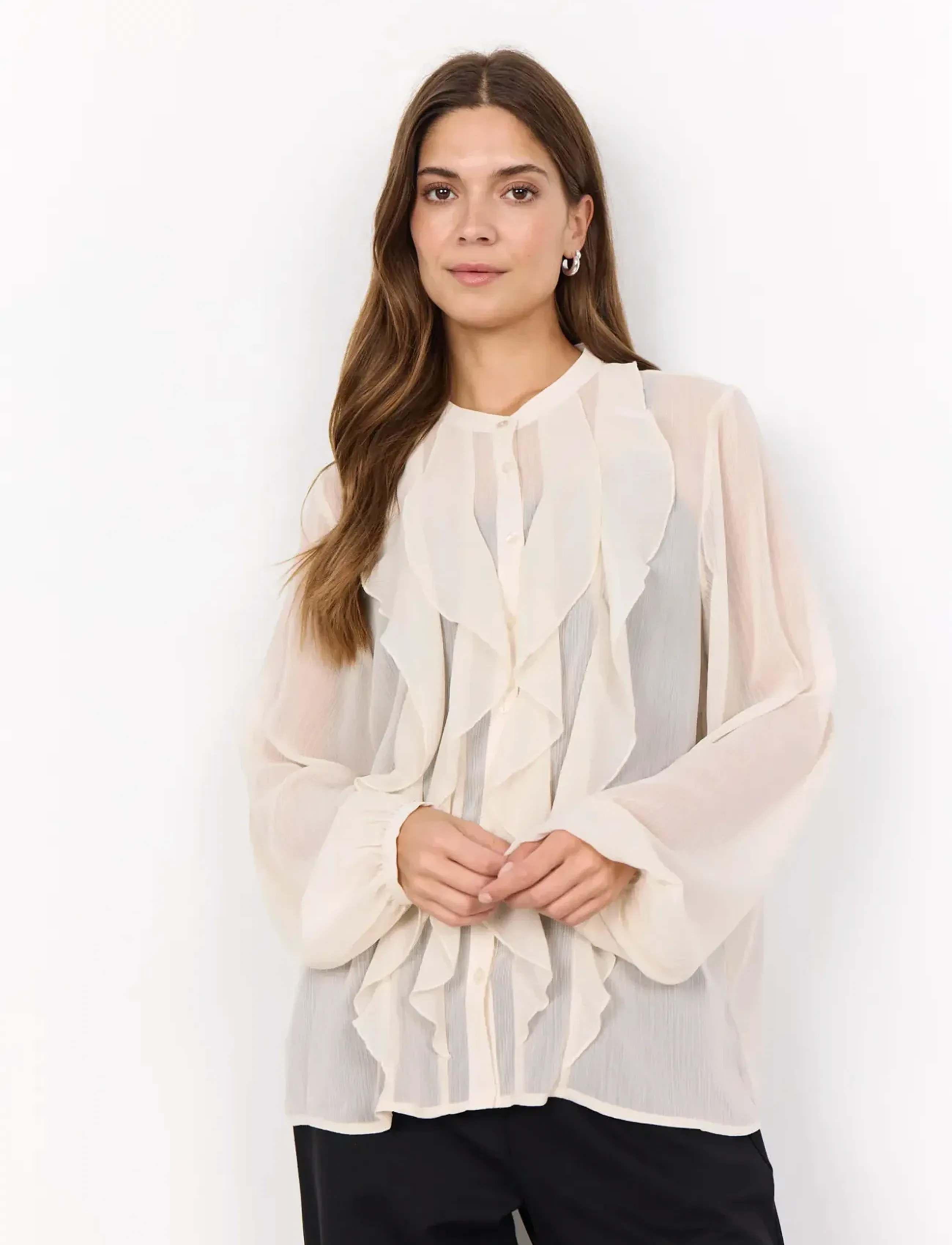 Soyaconcept - SC-NAIA - langermede bluser - cream - 4