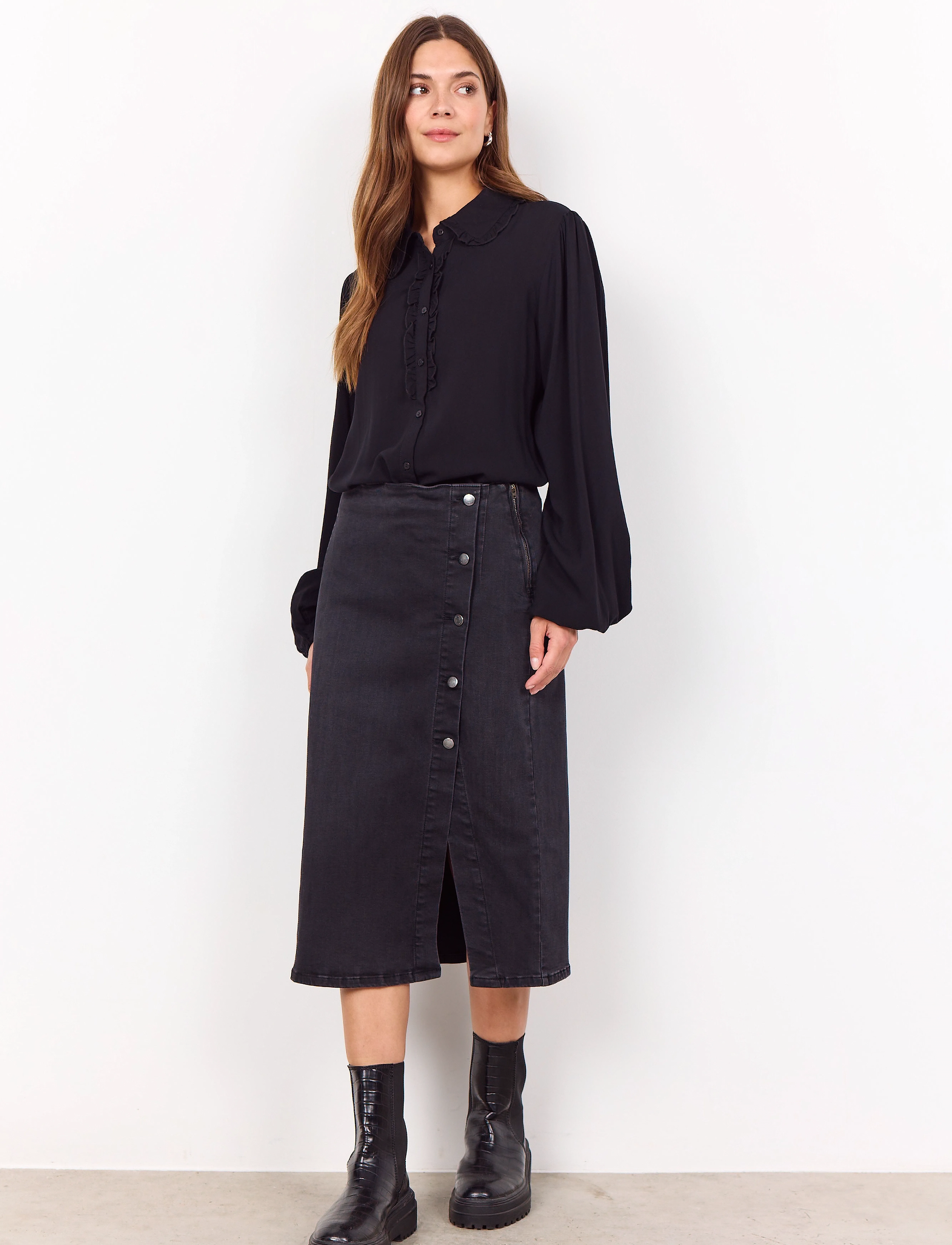 Soyaconcept - SC-KIMBERLY - jeanskjolar - 2644 dark grey denim - 0