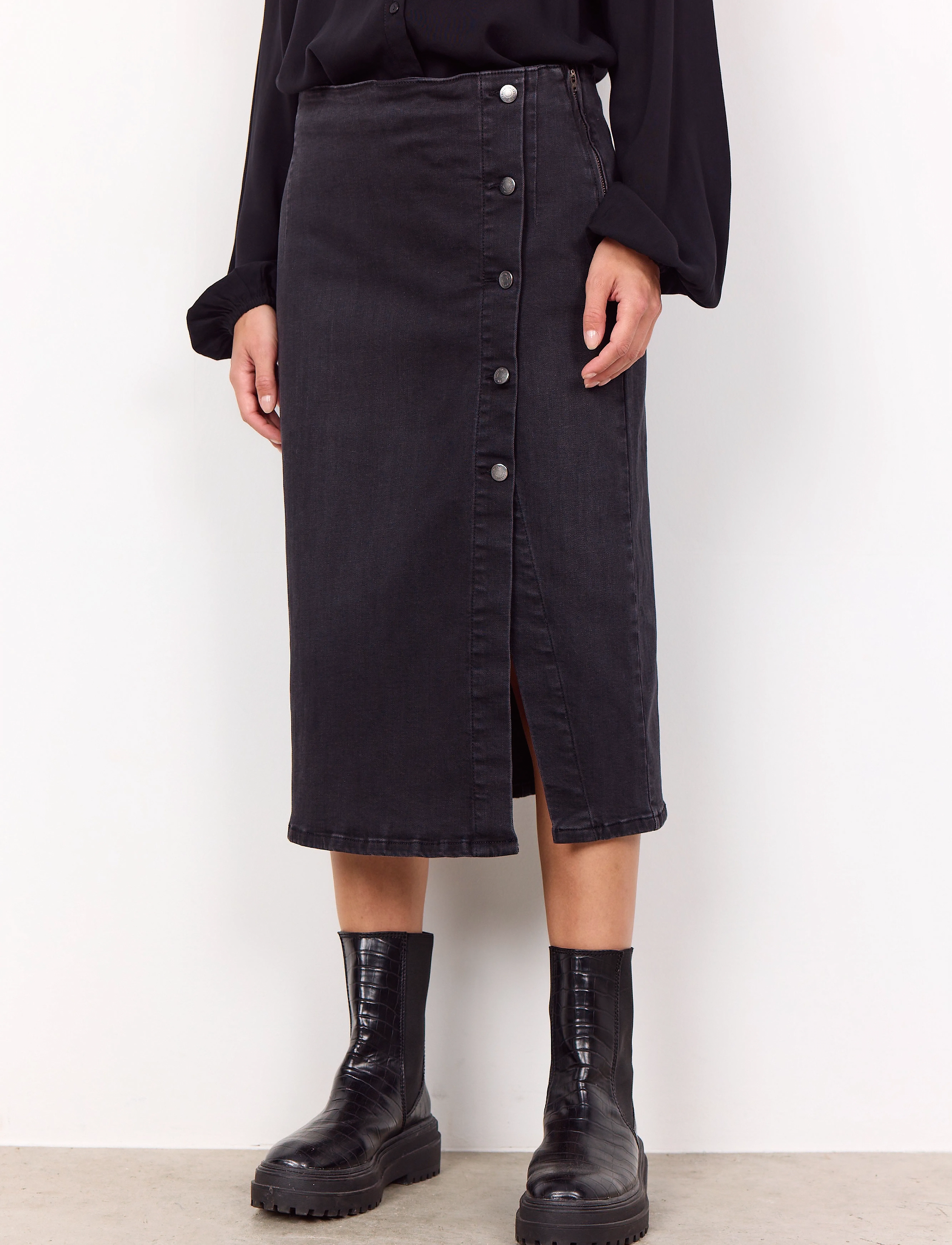 Soyaconcept - SC-KIMBERLY - jeanskjolar - 2644 dark grey denim - 4