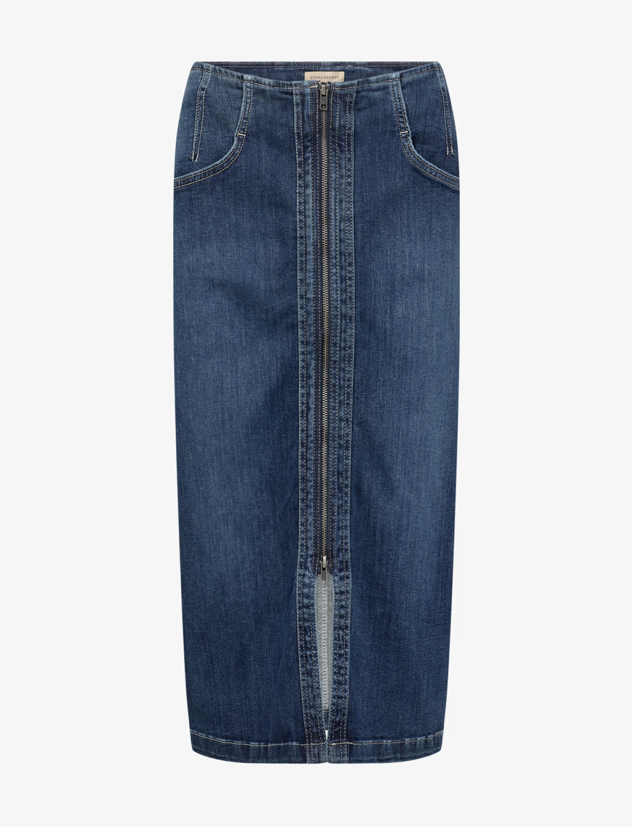Soyaconcept SC-KIMBERLY - Midi nederdele - DARK BLUE DENIM / blue