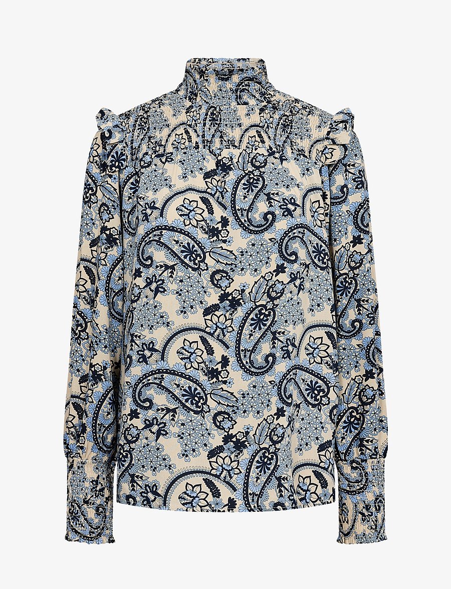 Soyaconcept - SC-OCEANA - langärmelige blusen - air blue combi - 0