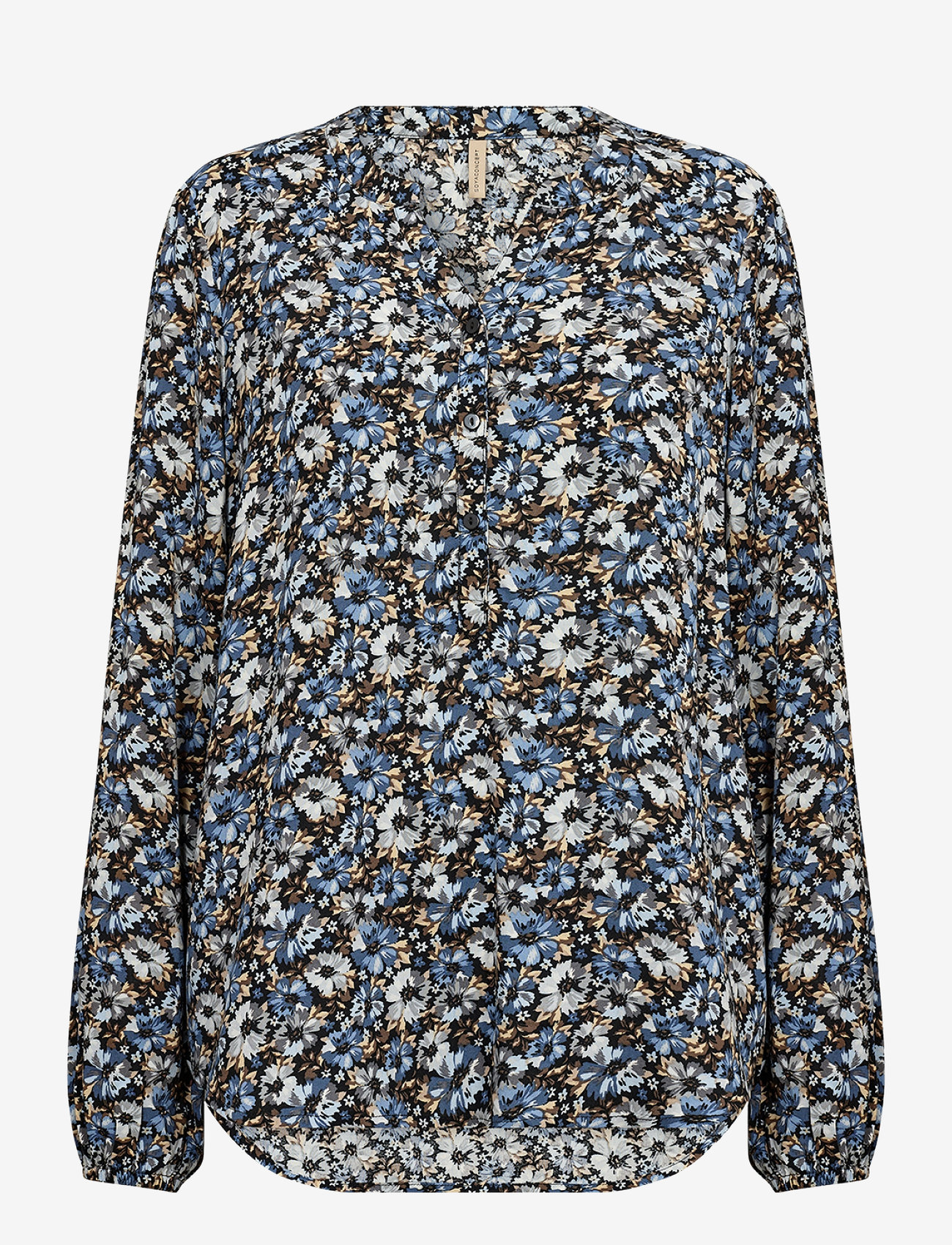 Soyaconcept - SC-OLIN - langärmlige blusen - air blue combi - 0