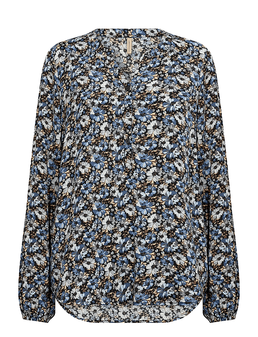 Soyaconcept - SC-OLIN - langärmelige blusen - air blue combi - 1