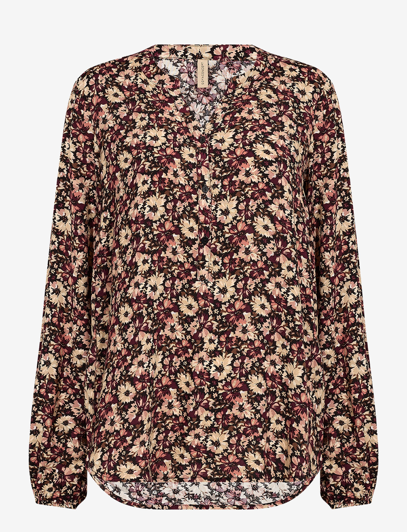 Soyaconcept - SC-OLIN - langerma blússur - blush combi - 1