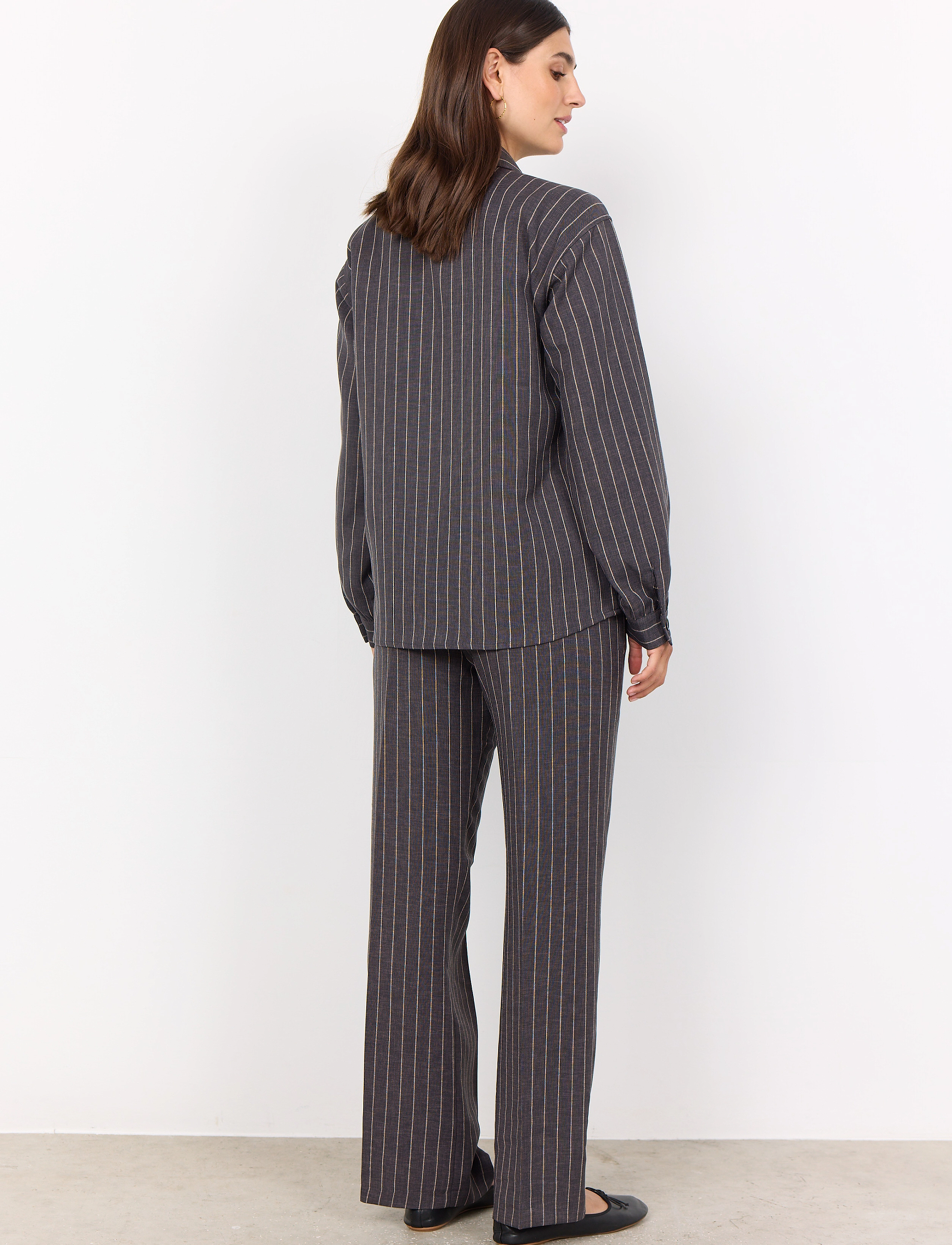 Soyaconcept - SC-OLIVINE - langärmlige hemden - dk grey melange combi - 4