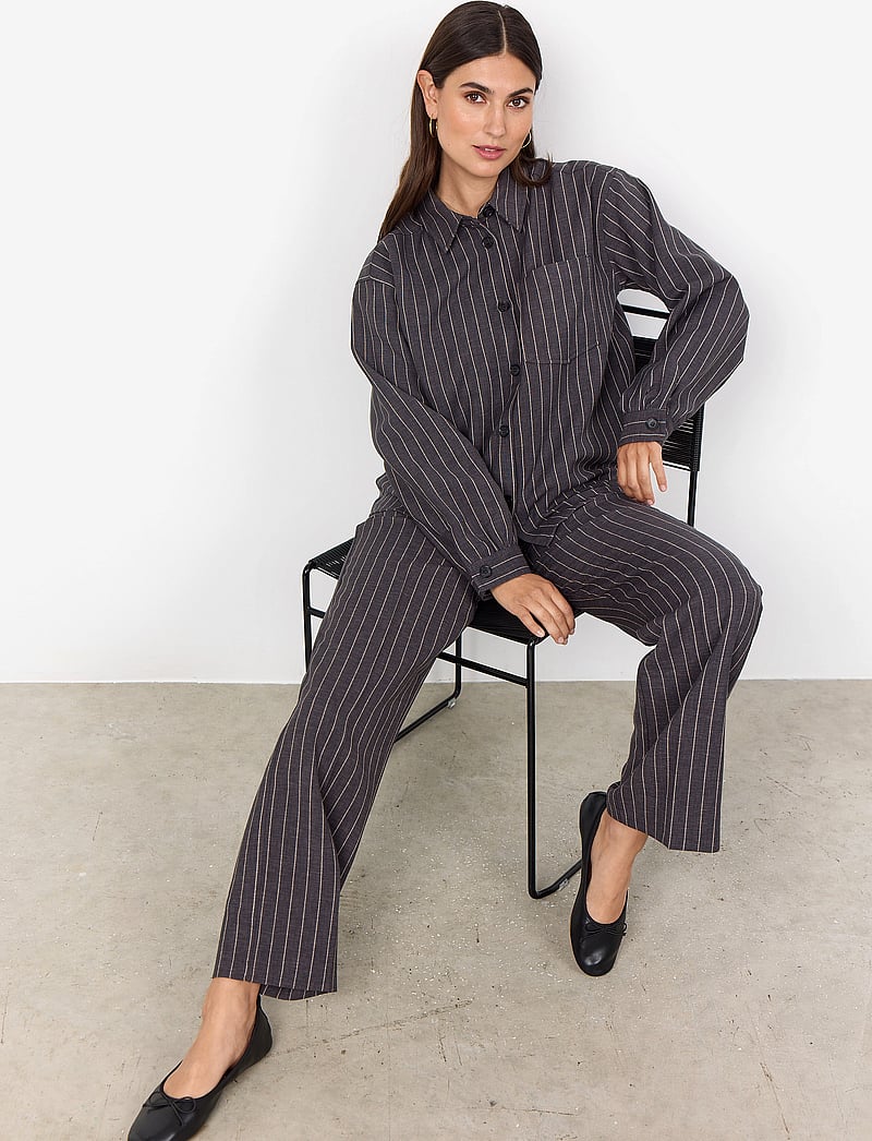 Soyaconcept - SC-OLIVINE - koszule z długimi rękawami - dk grey melange combi - 5