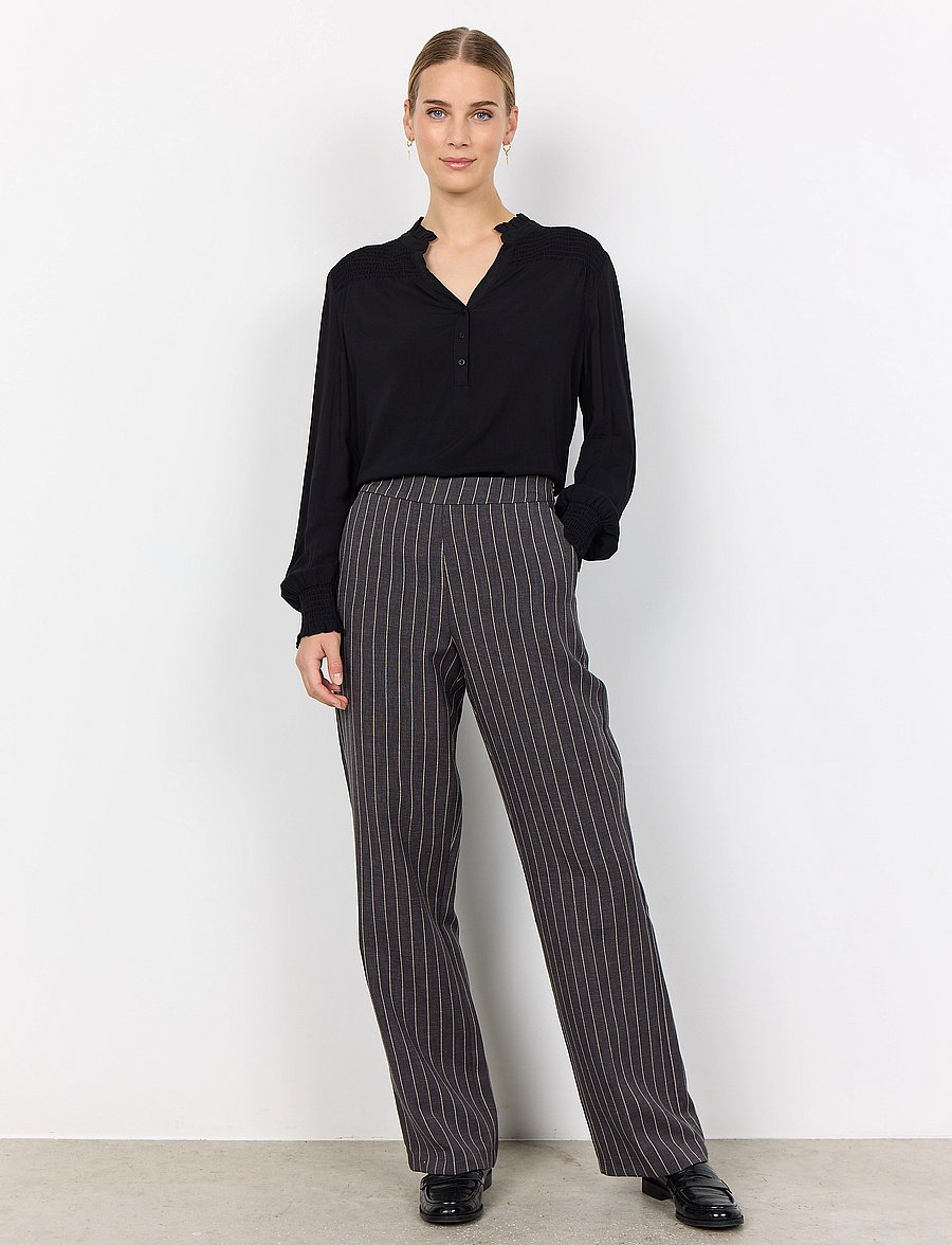 Soyaconcept - SC-OLIVINE - pantalons - dk grey melange combi - 0