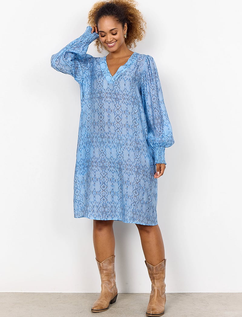 Soyaconcept - SC-OSWIN - sommarklänningar - air blue combi - 0