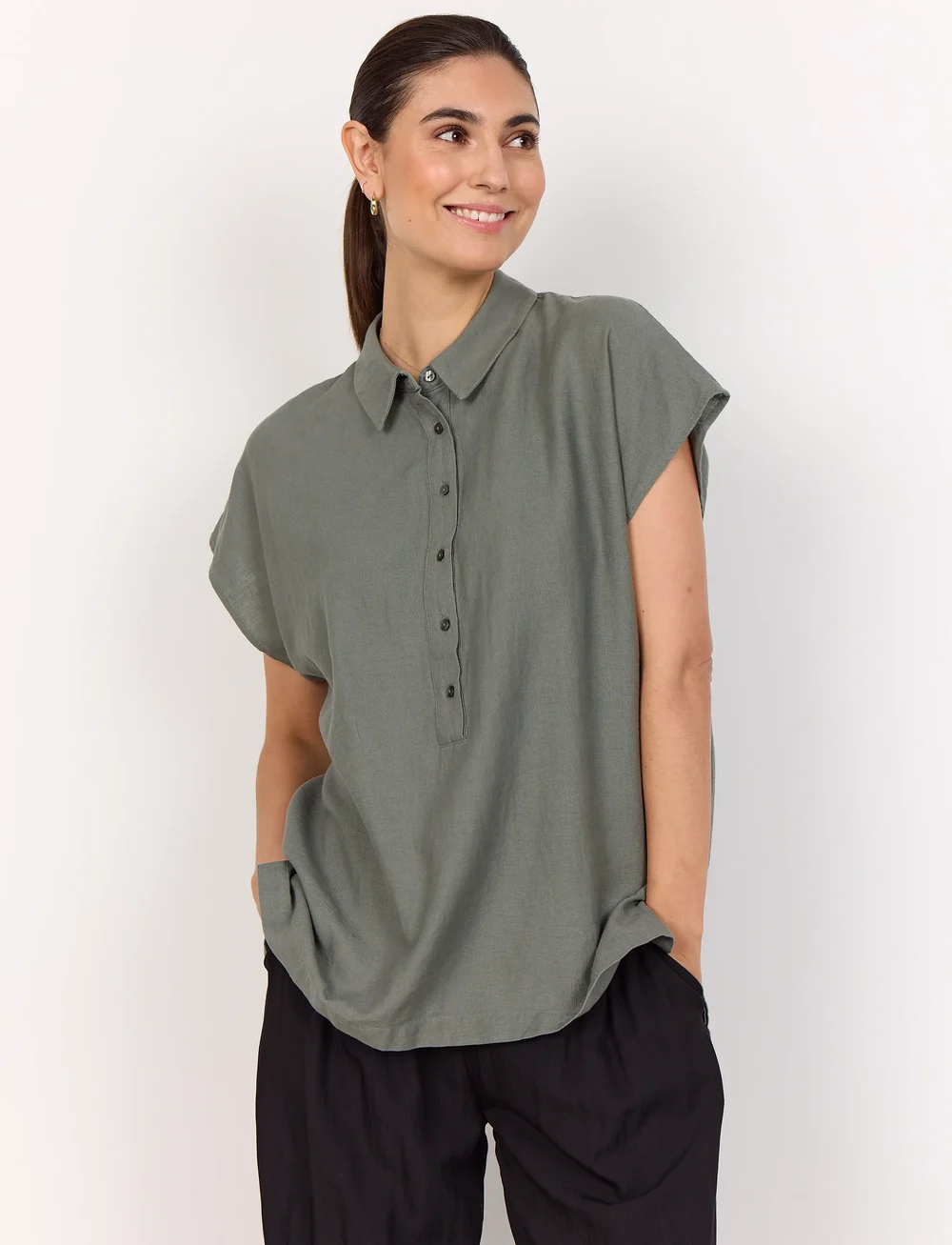 Soyaconcept - SC-INA - kortärmade blusar - misty - 0