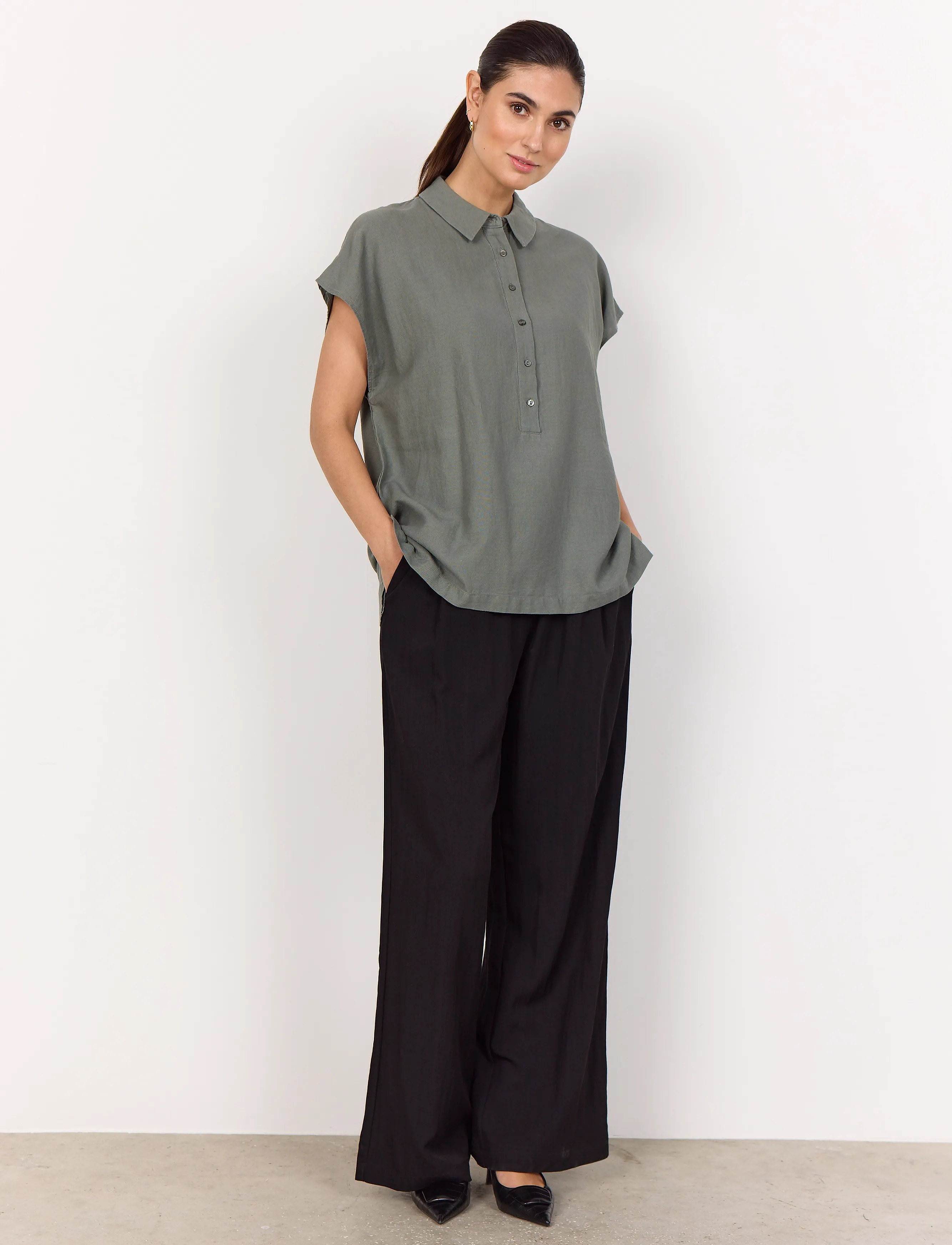 Soyaconcept - SC-INA - kortærmede bluser - misty - 4