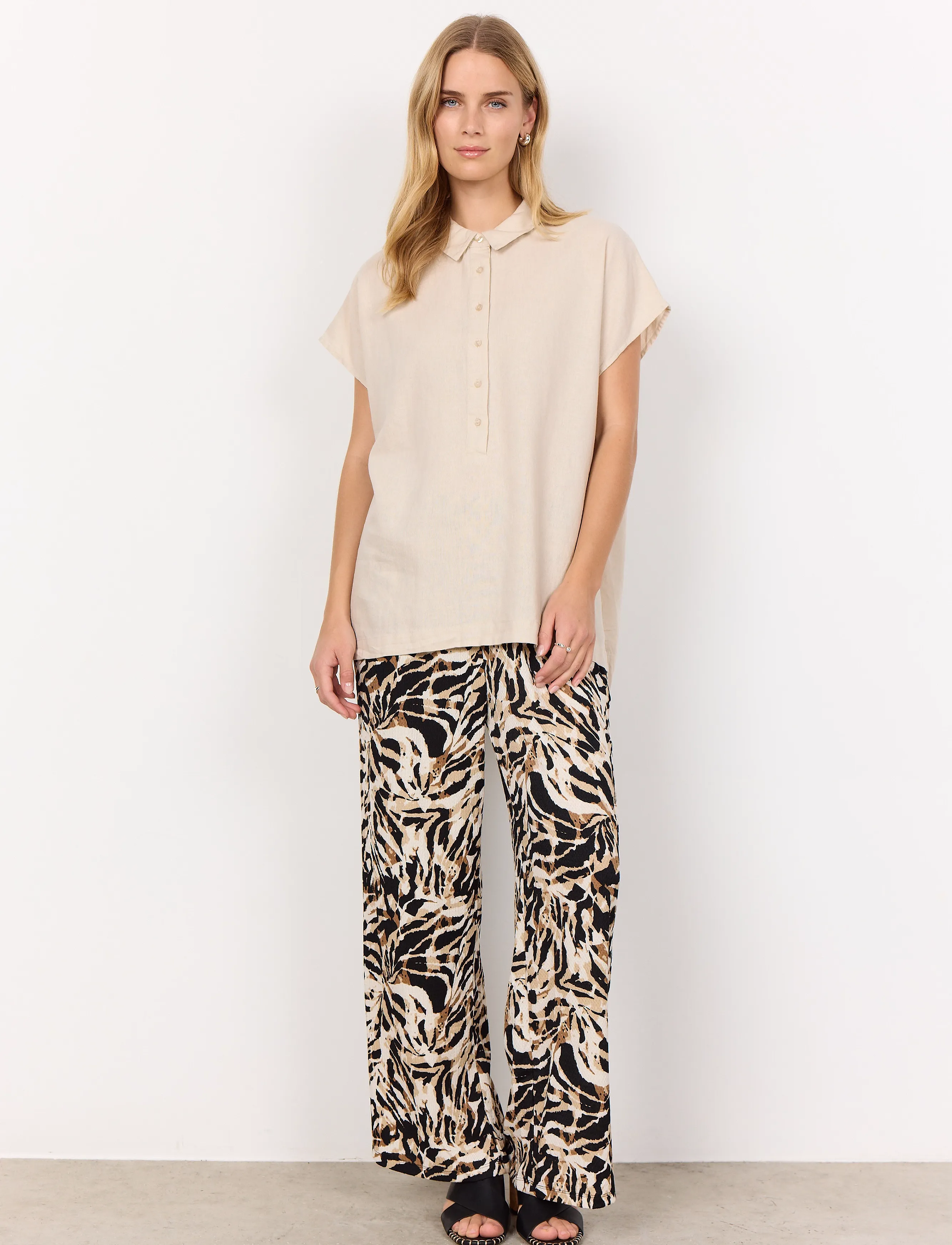Soyaconcept - SC-INA - kortærmede bluser - sand - 4