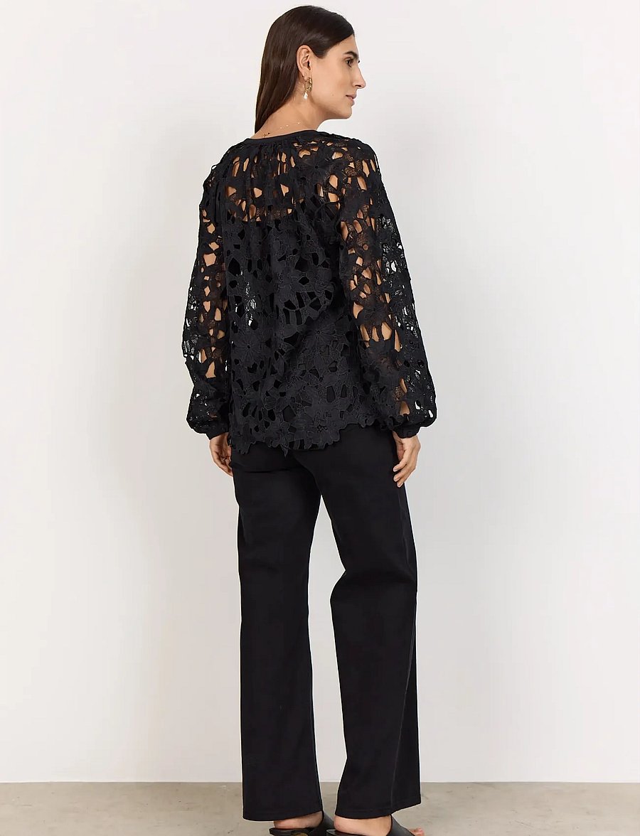 Soyaconcept - SC-PAJA - langärmelige blusen - black - 3