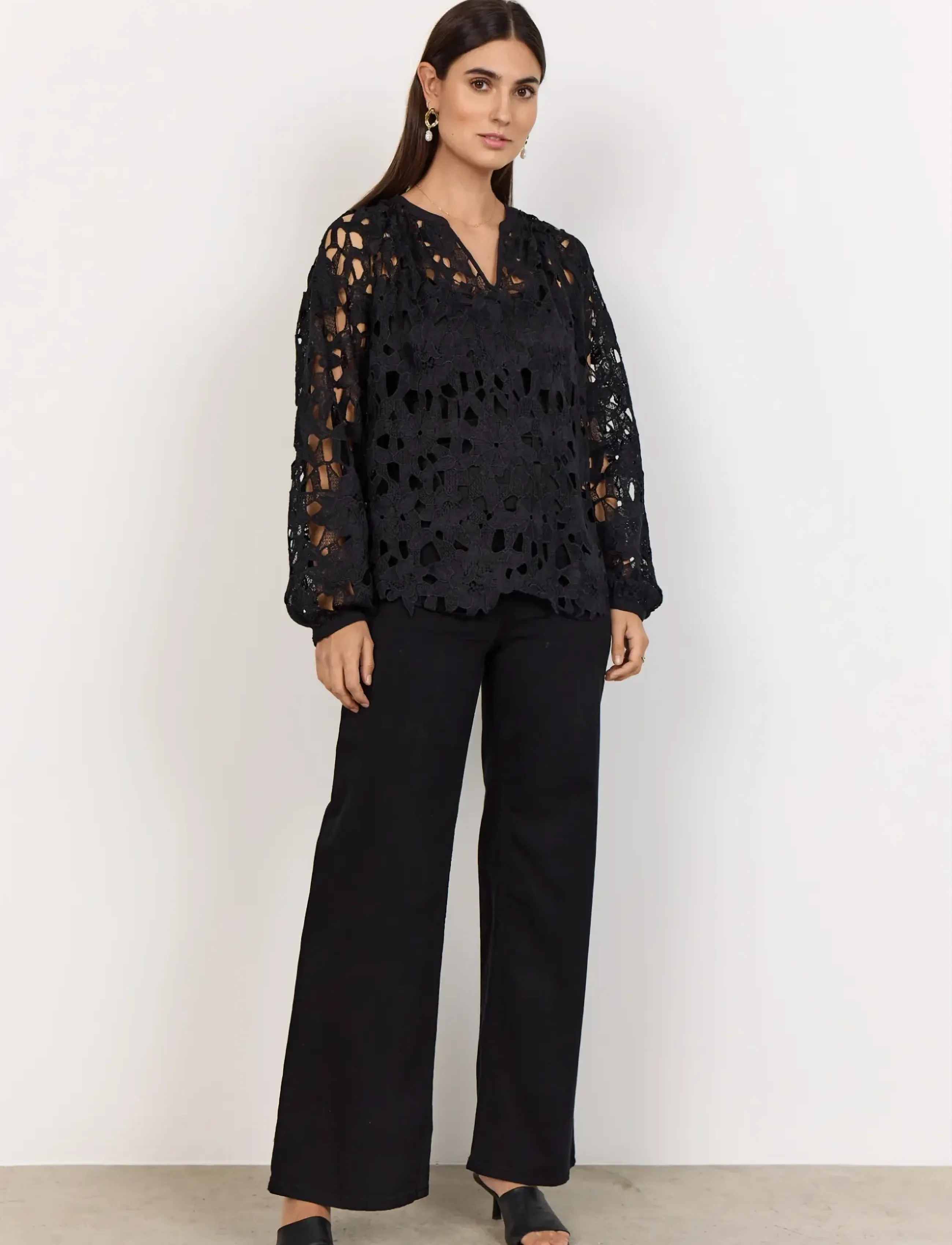 Soyaconcept - SC-PAJA - langärmlige blusen - black - 4