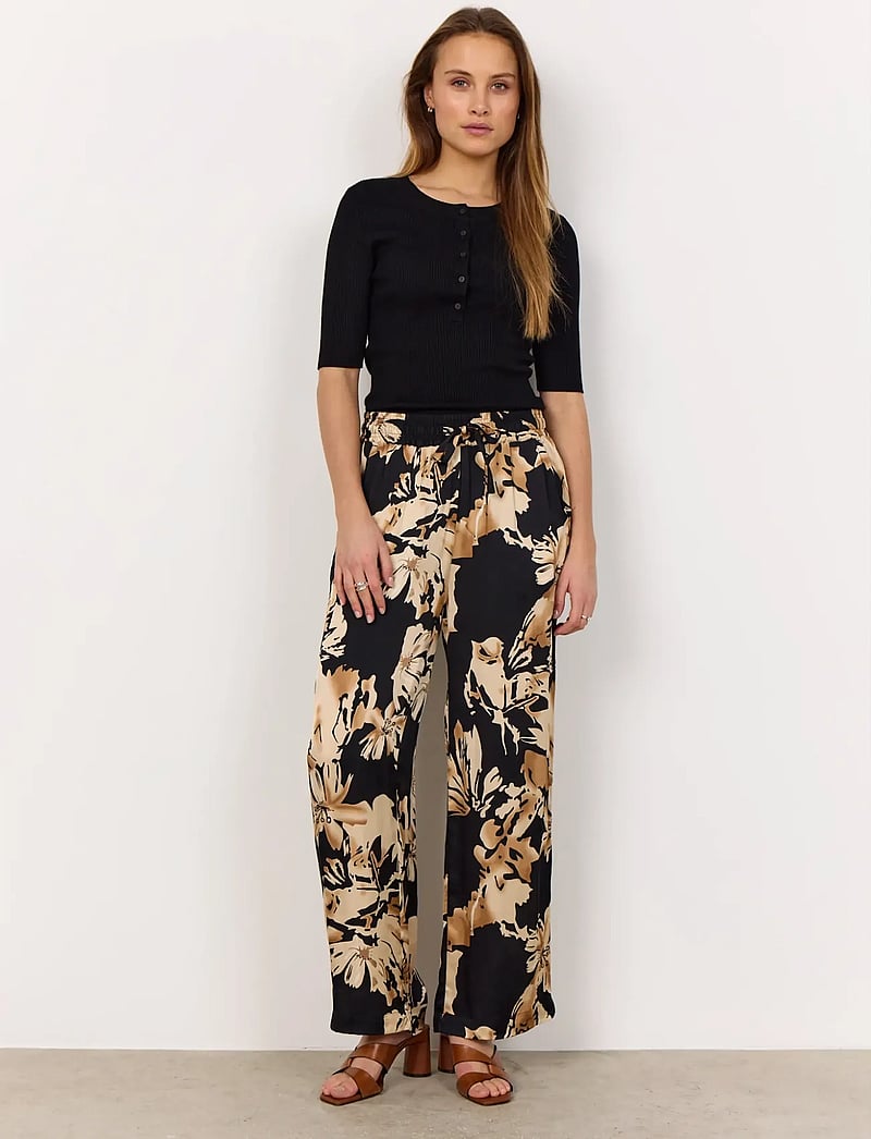 Soyaconcept - SC-PEACH - hosen mit weitem bein - sand combi - 0