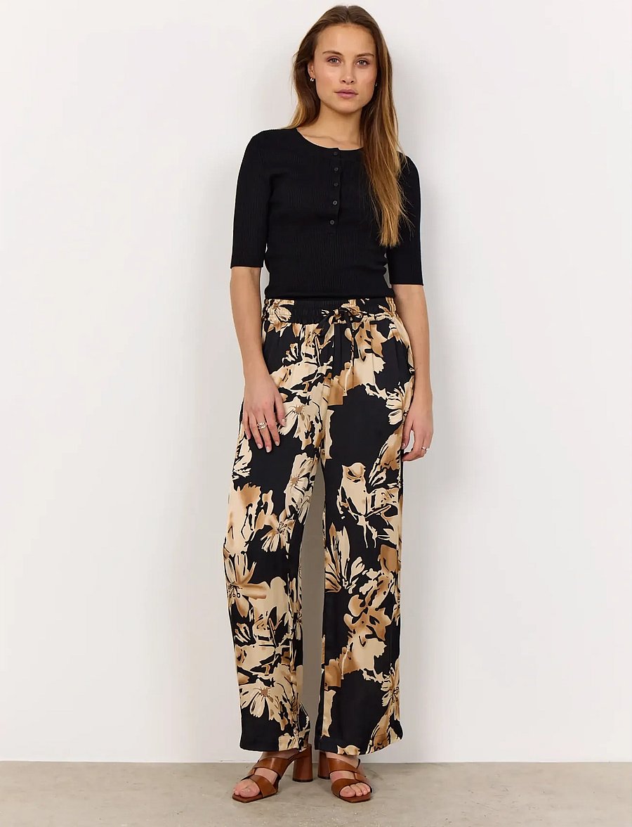 Soyaconcept - SC-PEACH - pantalons larges - sand combi - 0