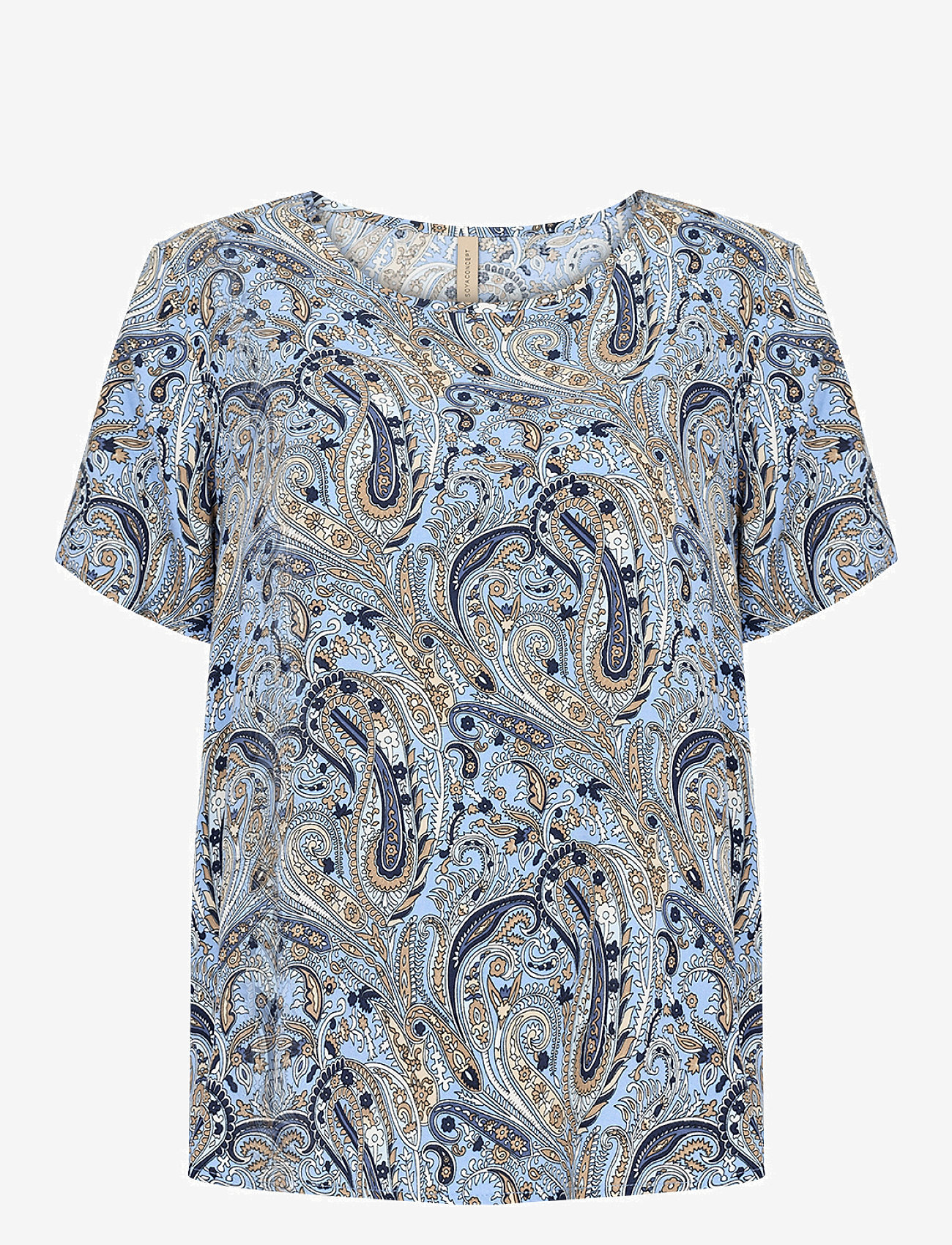 Soyaconcept - SC-PIANNA - short-sleeved blouses - air blue combi - 0